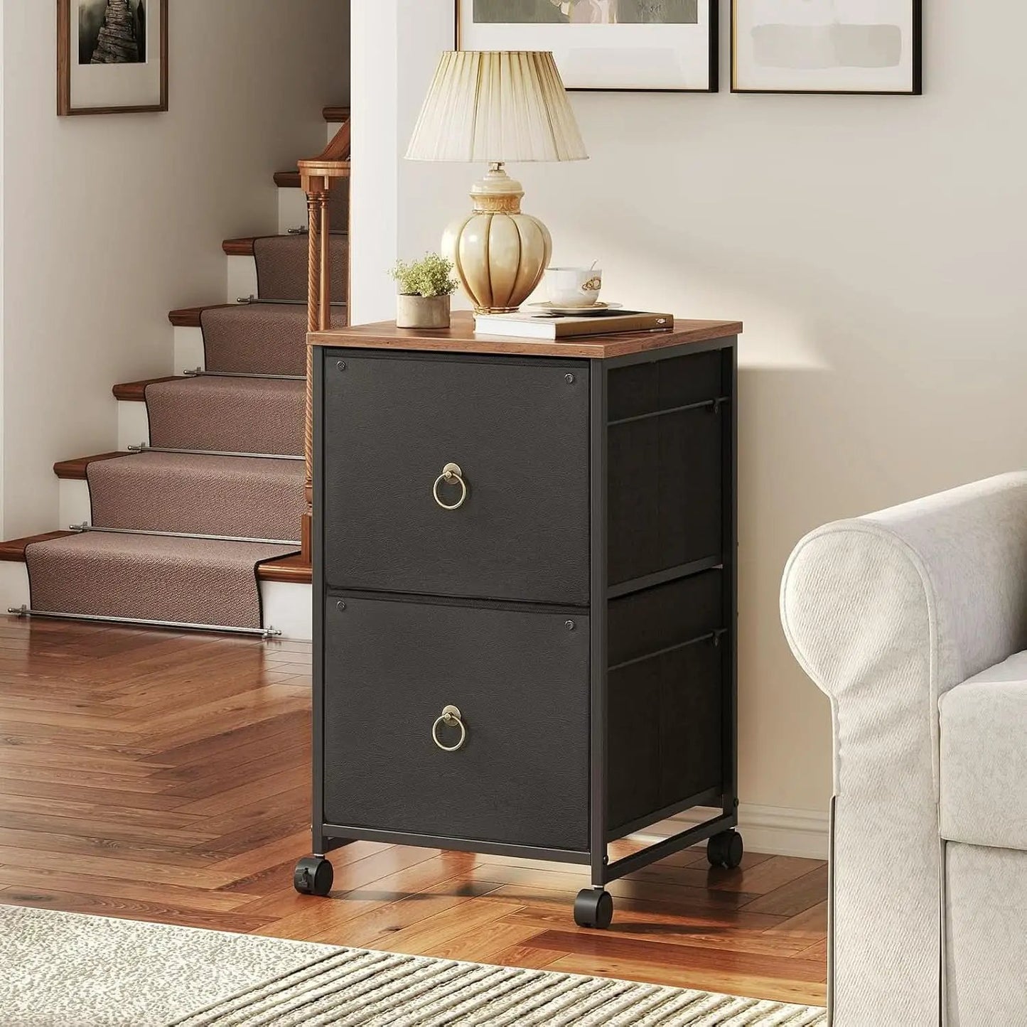 Durable Rolling File Cabinet With Printer Stand 2 Drawer from PriceLows™