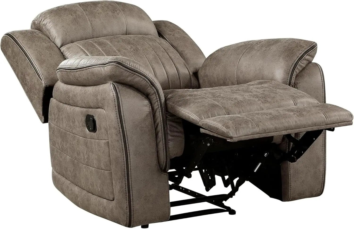 Sandy Brown Microfiber 3 Piece Reclining Living Room Set from PriceLows™