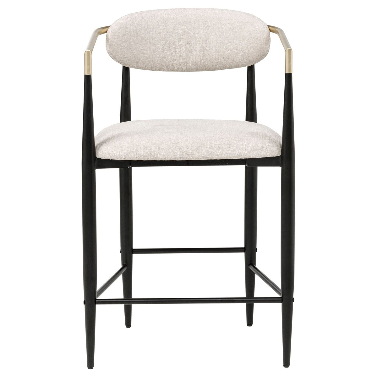 Tina Fabric Upholstered Counter Chair Beige (Set of 2) Counter Height (24"-27") | 22 x 20.75 x 37.25 in | Linen & Fabric | Home