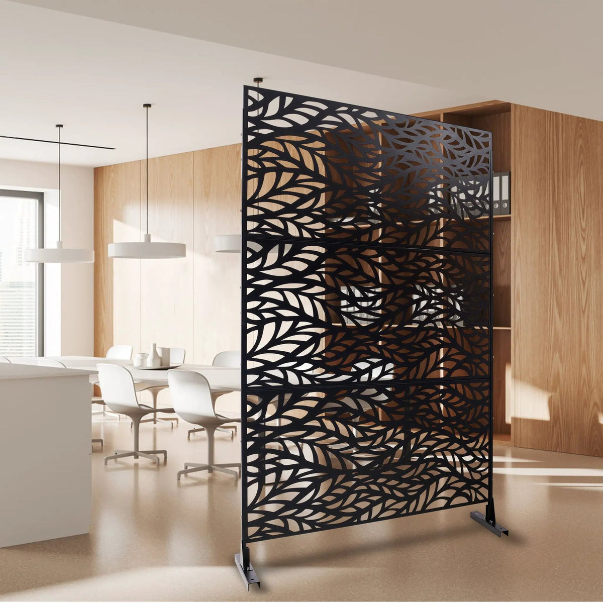 Patio Privacy Screen | Heavy Duty Metal | Freestanding Black