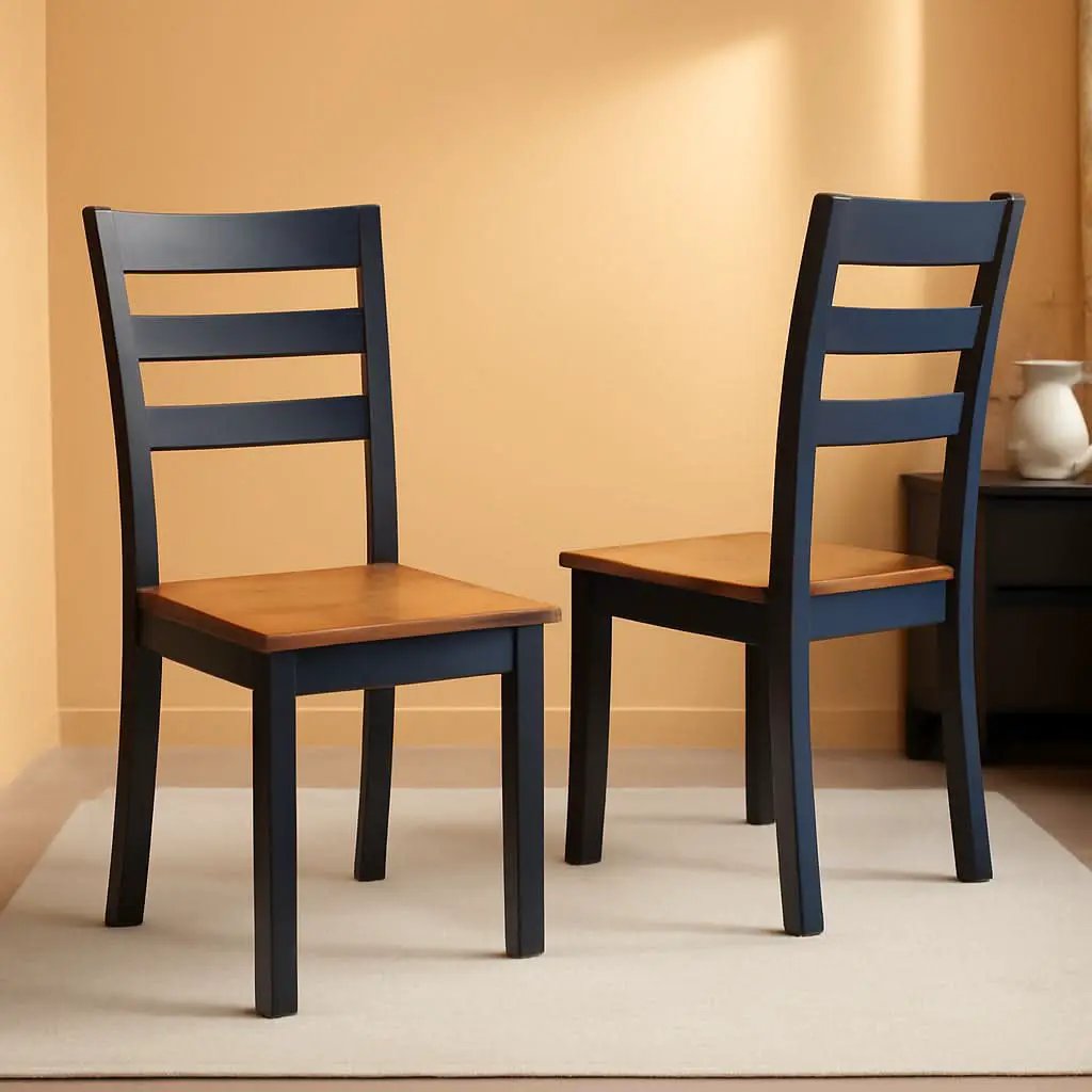 Gesthaven Solid Wood Frame Dining Chair Set 2 White Natural from PriceLows™