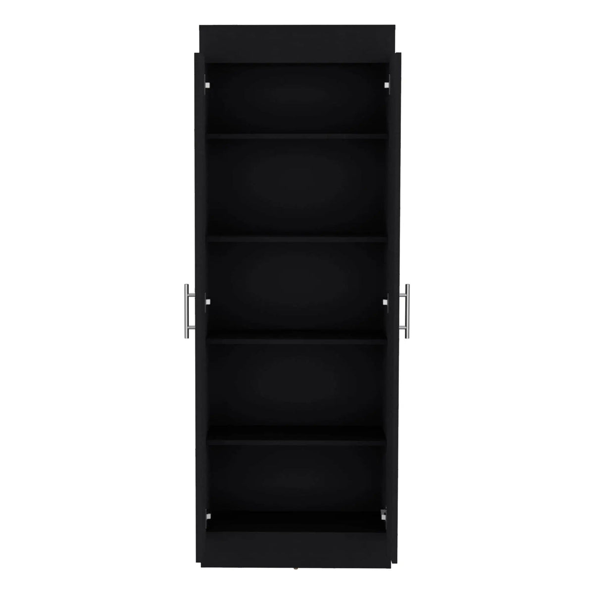 Clinton Pantry Cabinet Kitchen Storage | 11.9 x 23.6 x 66.8 in | Engineered Wood & Metal | Black