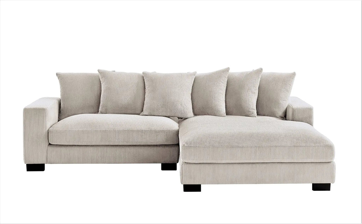 Luxe Oversized Sectional Sofa | 2 Piece L Shaped Couch | Chaise Included | Deep-Seated Design