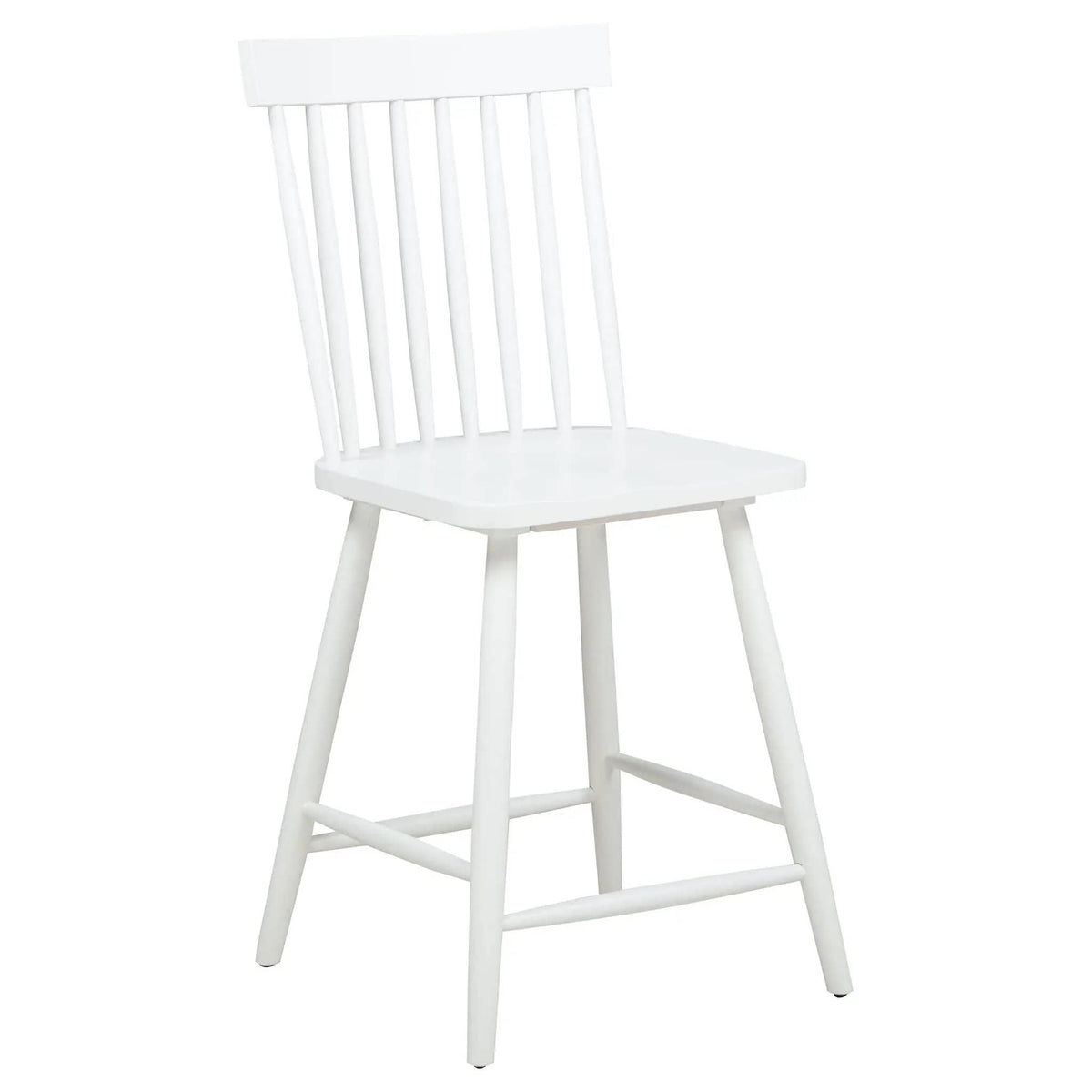 Andrews Windsor Counter Height Dining Side Chair White (Set of 2) Counter Height | 19 x 22.75 x 43.25 in | Rubberwood & Veneer | Dining Room