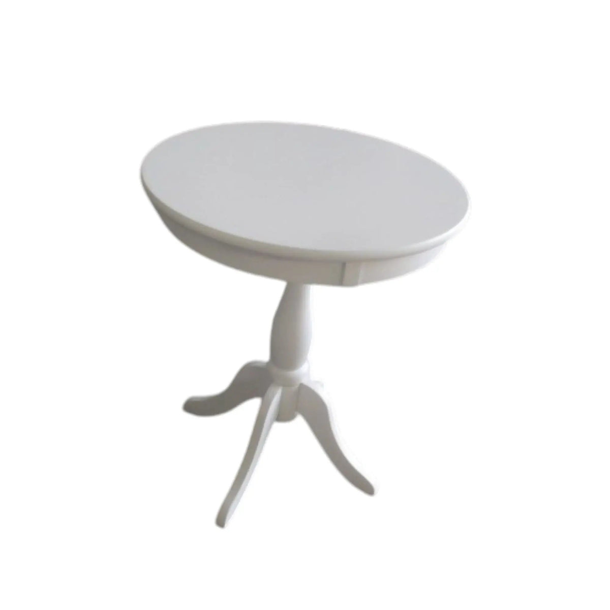 Alger Accent Table | White Finish | Round Pedestal Base | Cottage Style