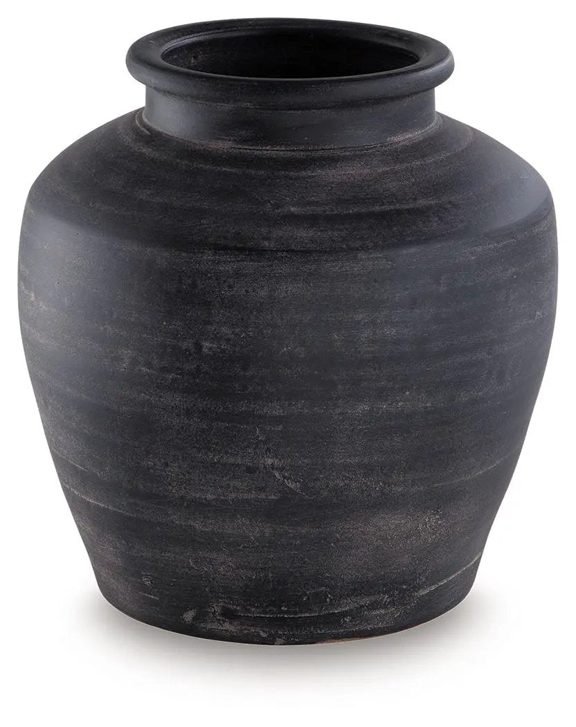 Meadie 12 Inch Ceramic Vase | Distressed Finish | Time-Worn Weathered Look | Artisanal Character