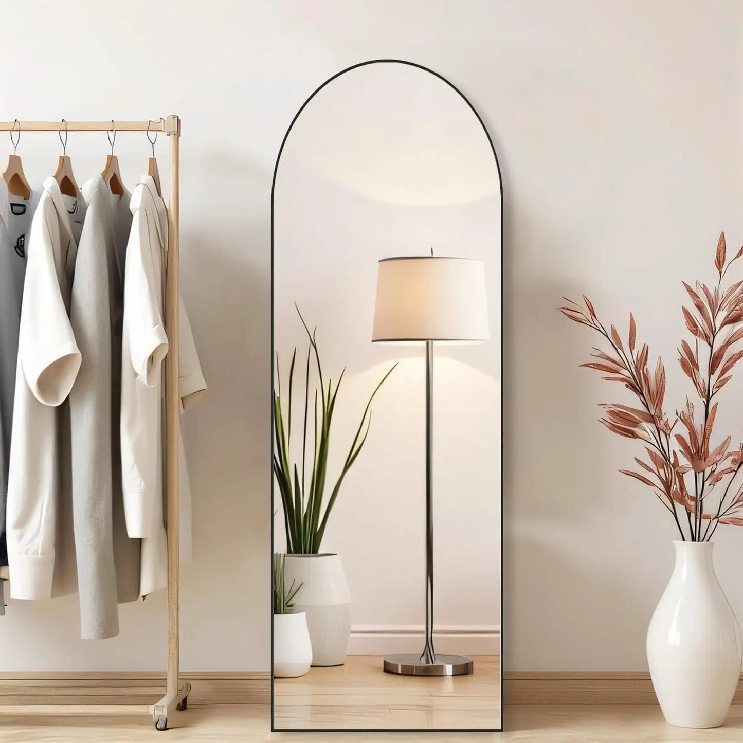 Arched Full Length Mirror 59x16 Inch Shatterproof Glass from PriceLows™