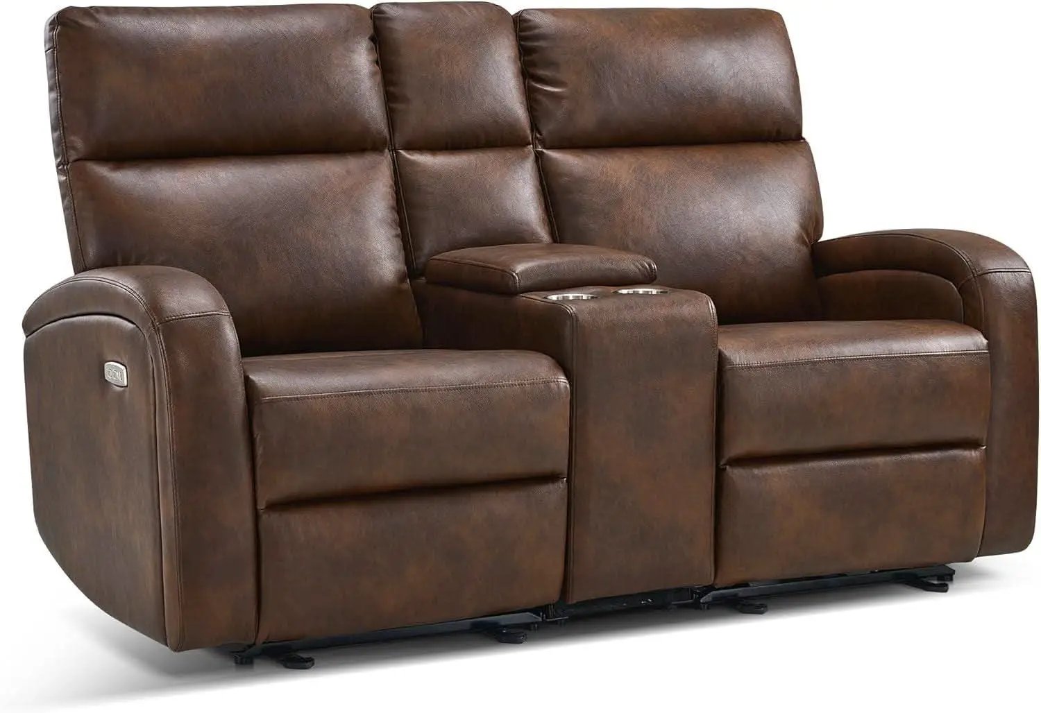 65.7 Inch Dark Brown Zero Wall Power Recliner Loveseat from PriceLows™