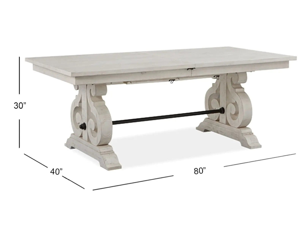 Bronwyn Rectangular Dining Table Dining Tables with Extension | Dining Tables with Extension | Brass | Alabaster