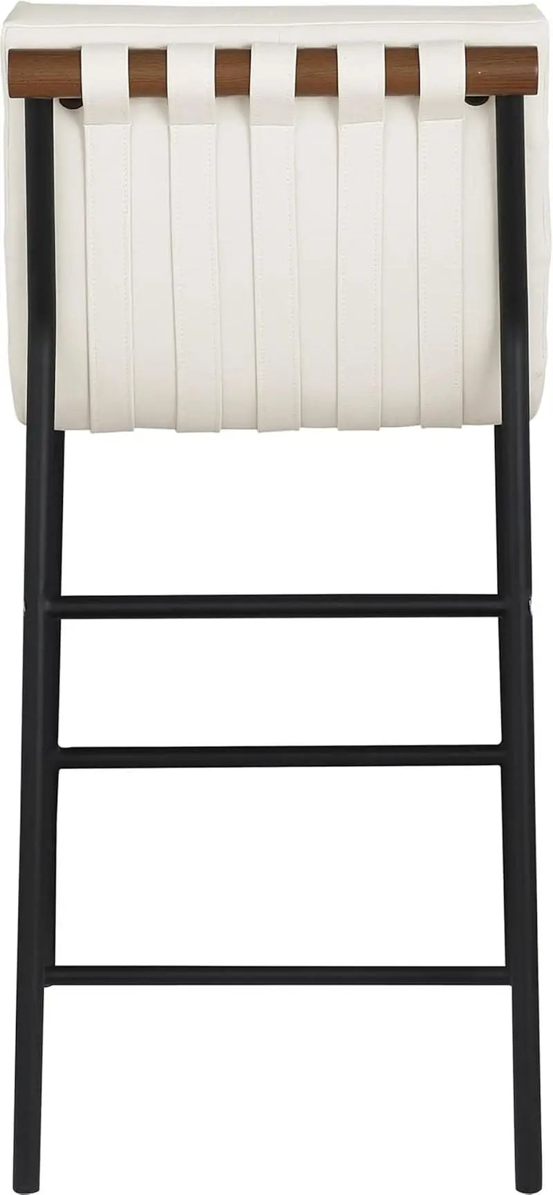 Burke 813Cream Contemporary Counter Stool Cream Matte Black Frame