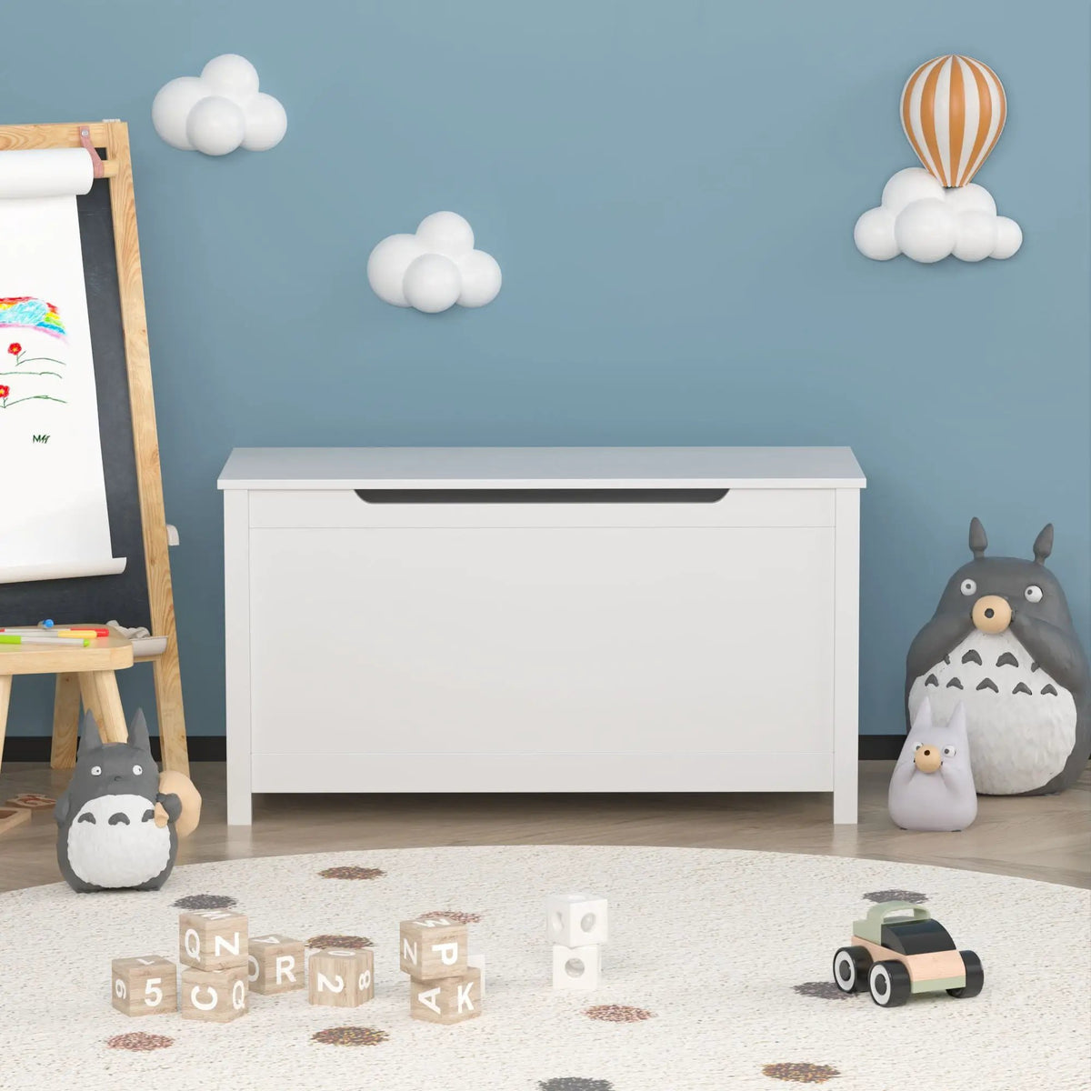 Toy Storage Box | Safety Hinged Lid | 2.7 Cubic Feet