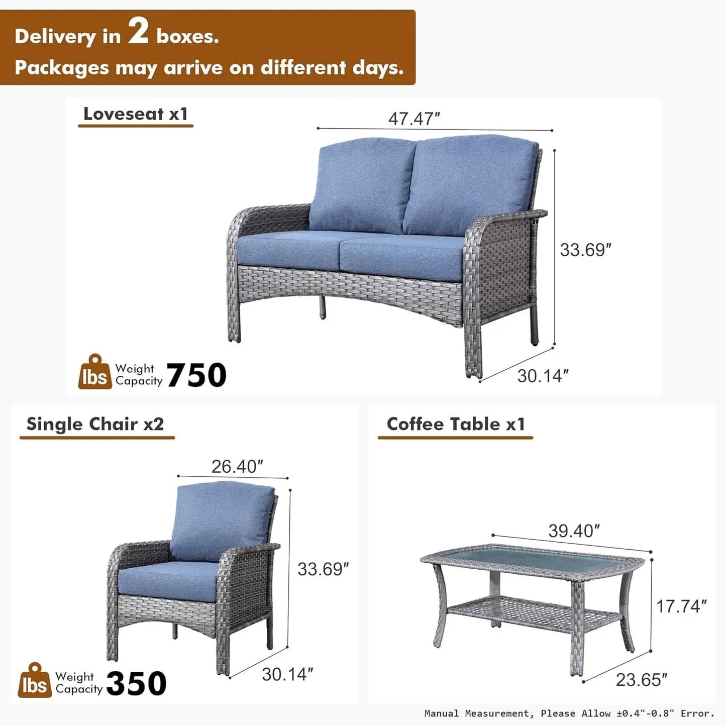 Stylish Outdoor Wicker Furniture Set with Comfortable Seating from PriceLows™