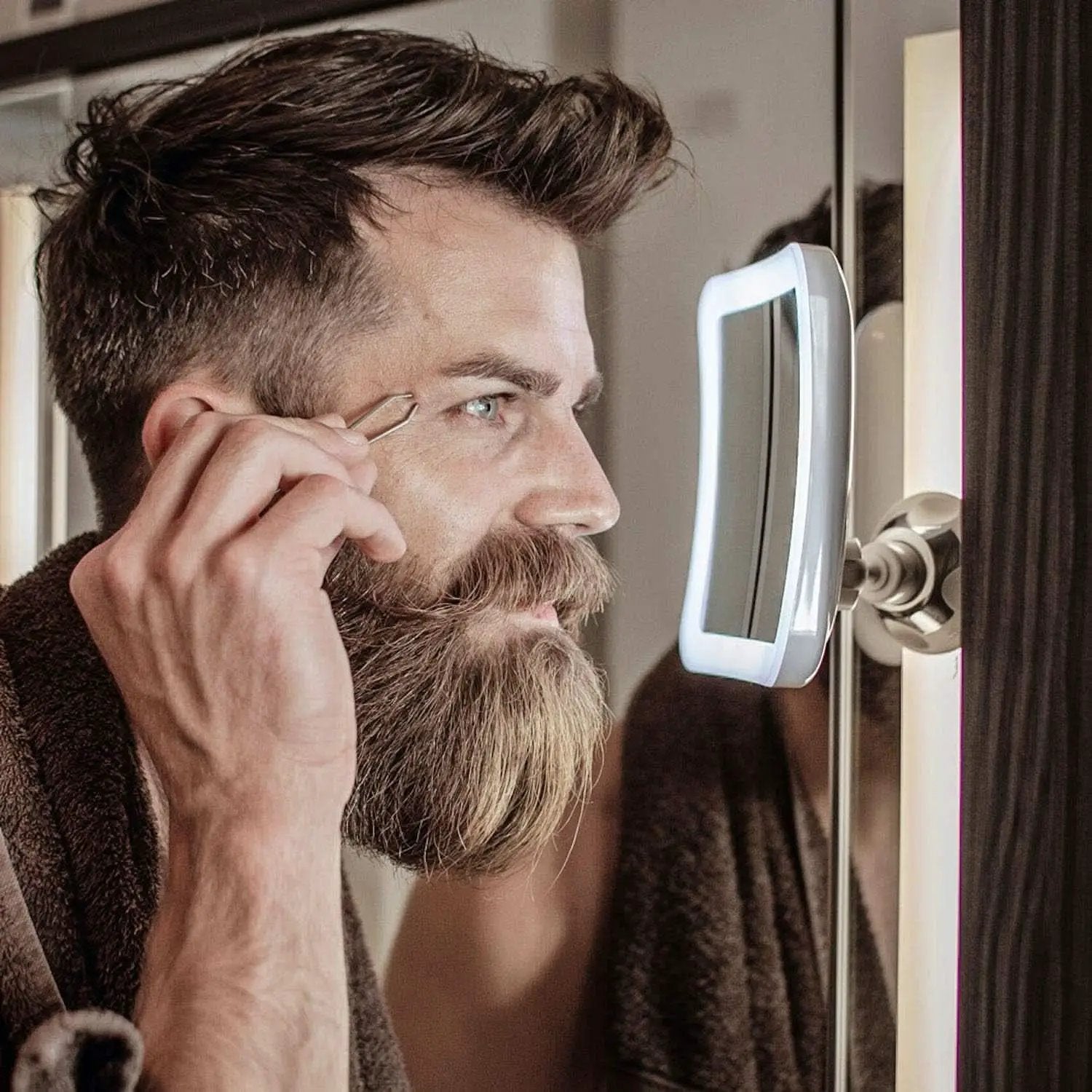 Rechargeable 10X Magnifying Mirror With LED Lights from PriceLows™