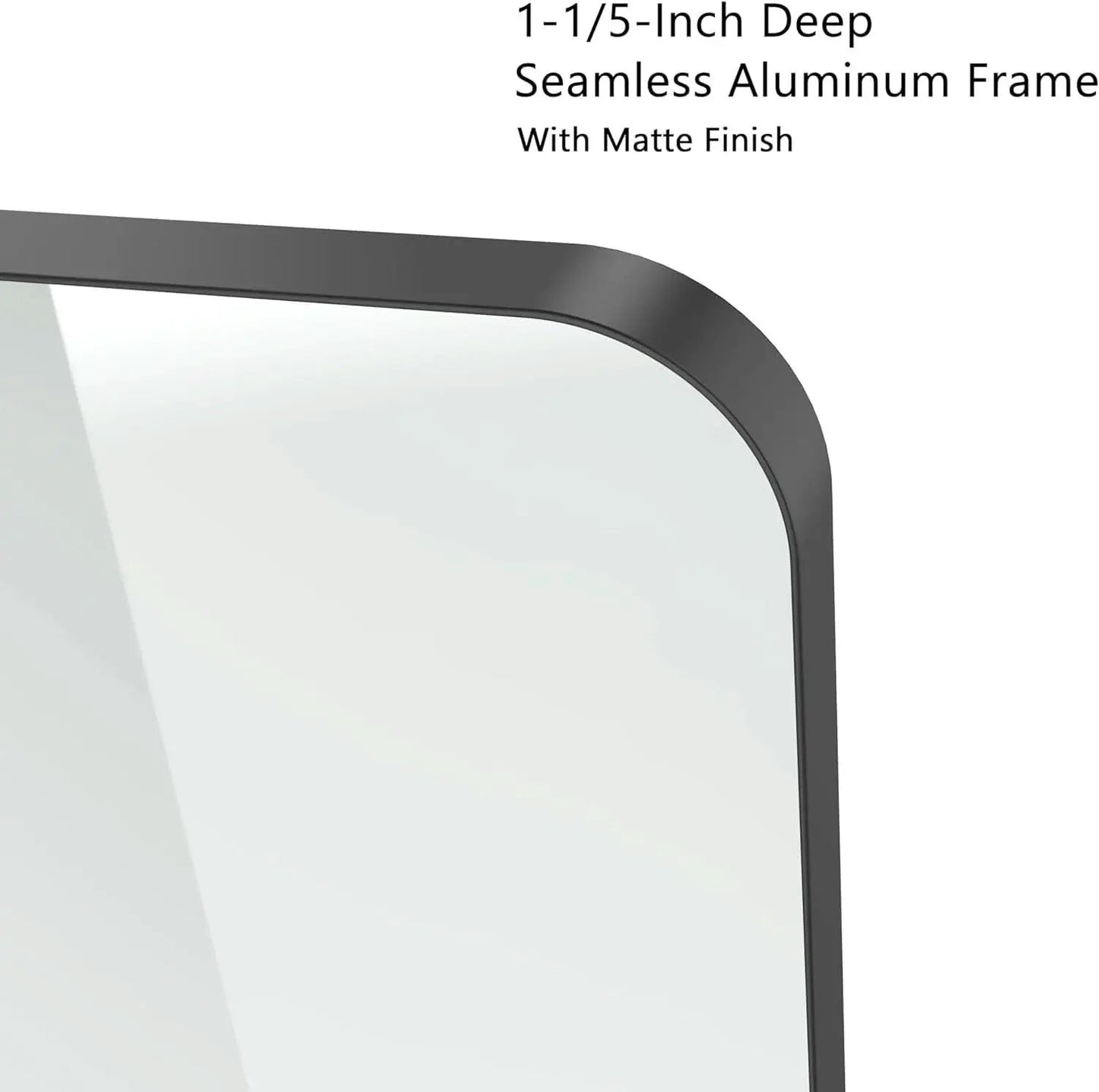 Black 18x26 Inch Bathroom Mirror Over Vanity Wall Mount from PriceLows™