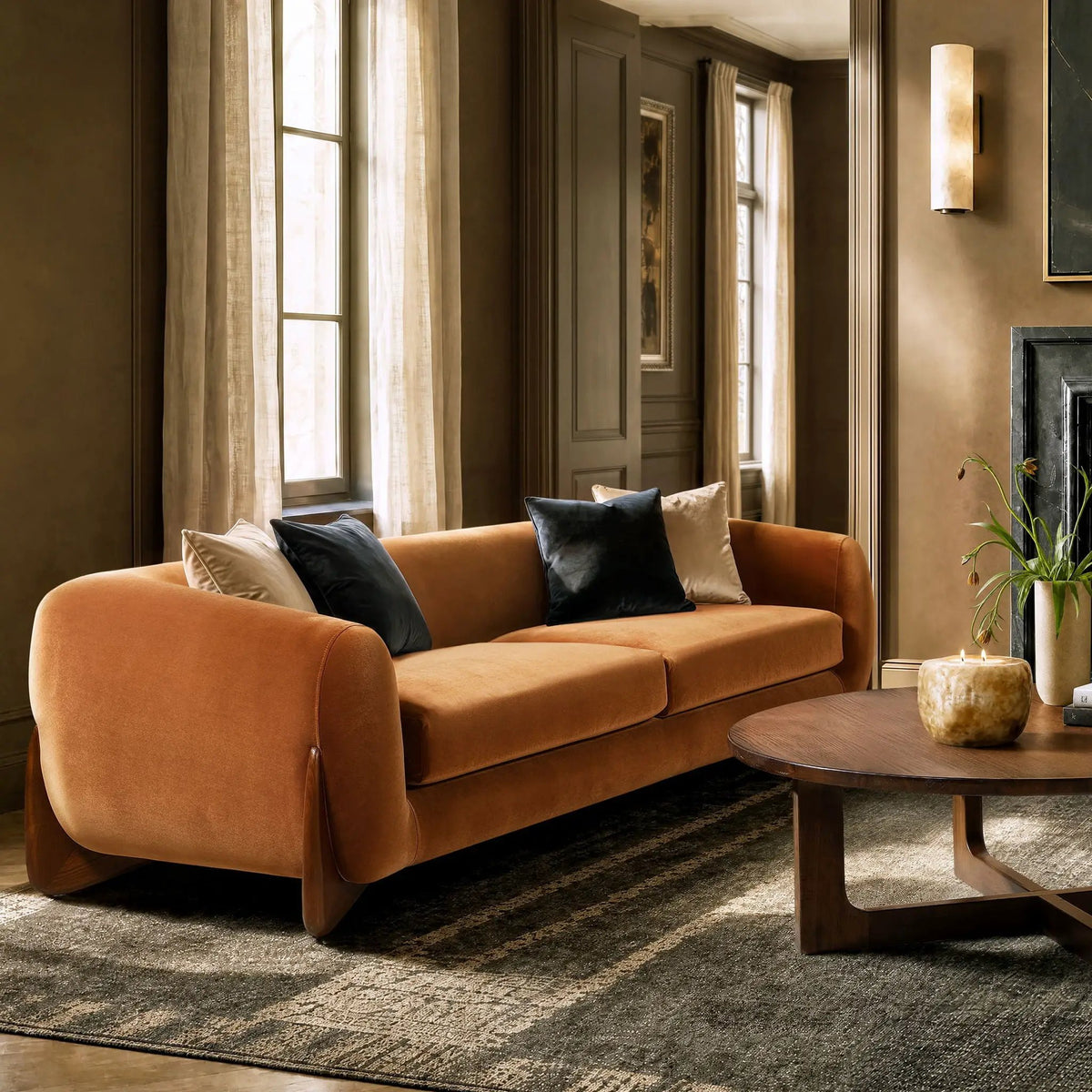 Alpine Sofa | Removable Seat Cushions | Comfortable Lounging | 90.5 Inch Length