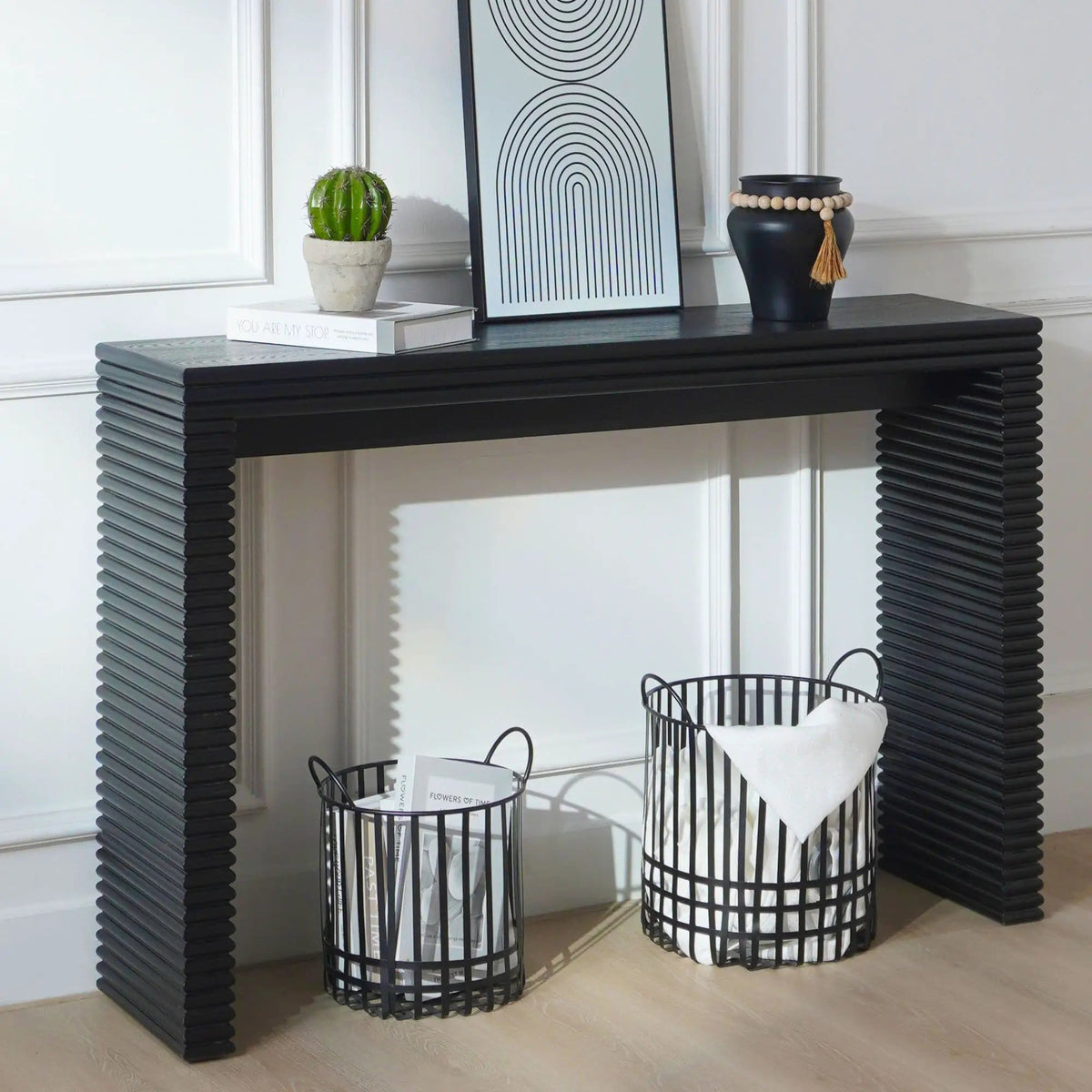 Modern Console Table | 2 Pieces | Wood | Living Room