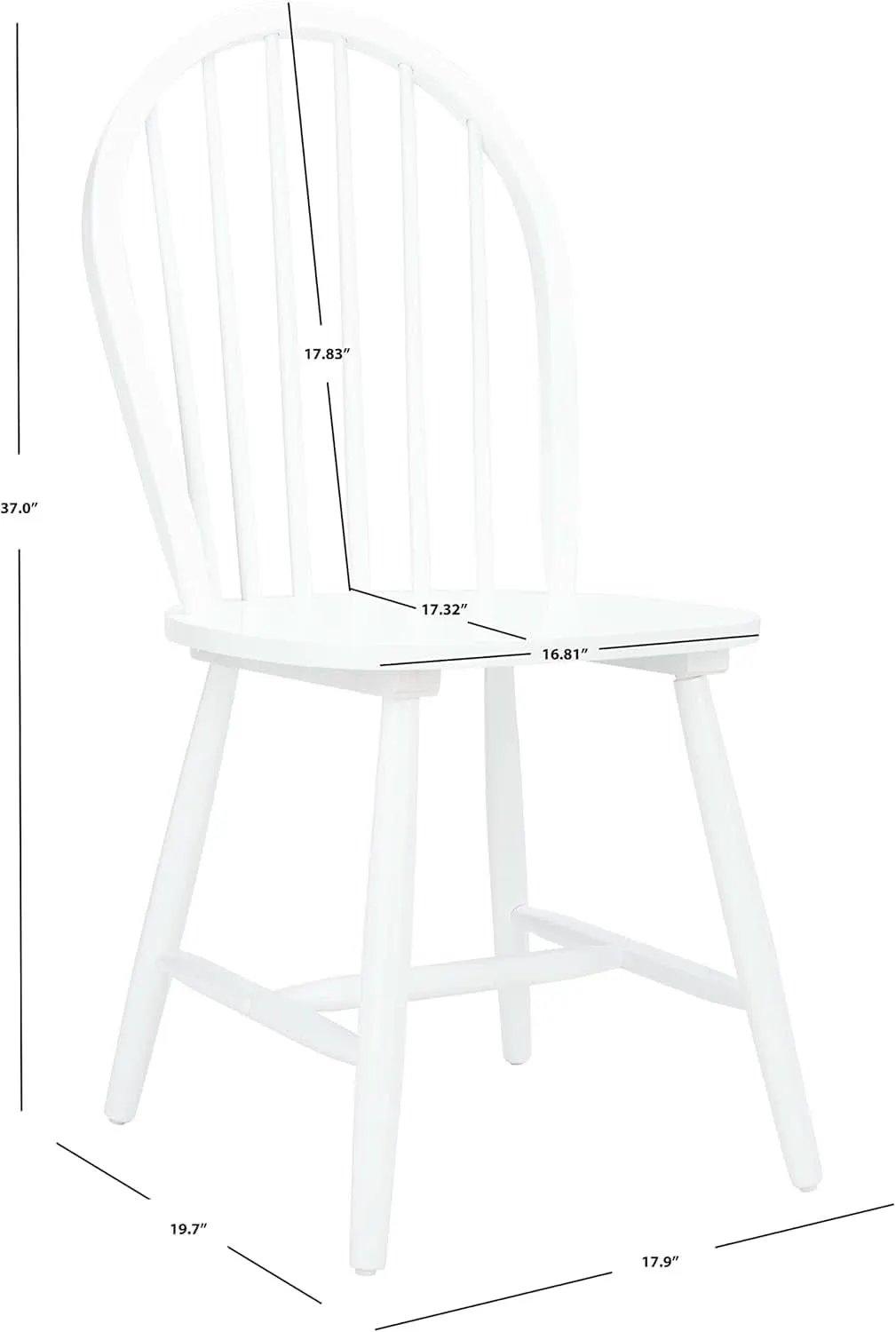 Dining Chairs 18 Inch Spindle Back Set Of Two Farmhouse from PriceLows™