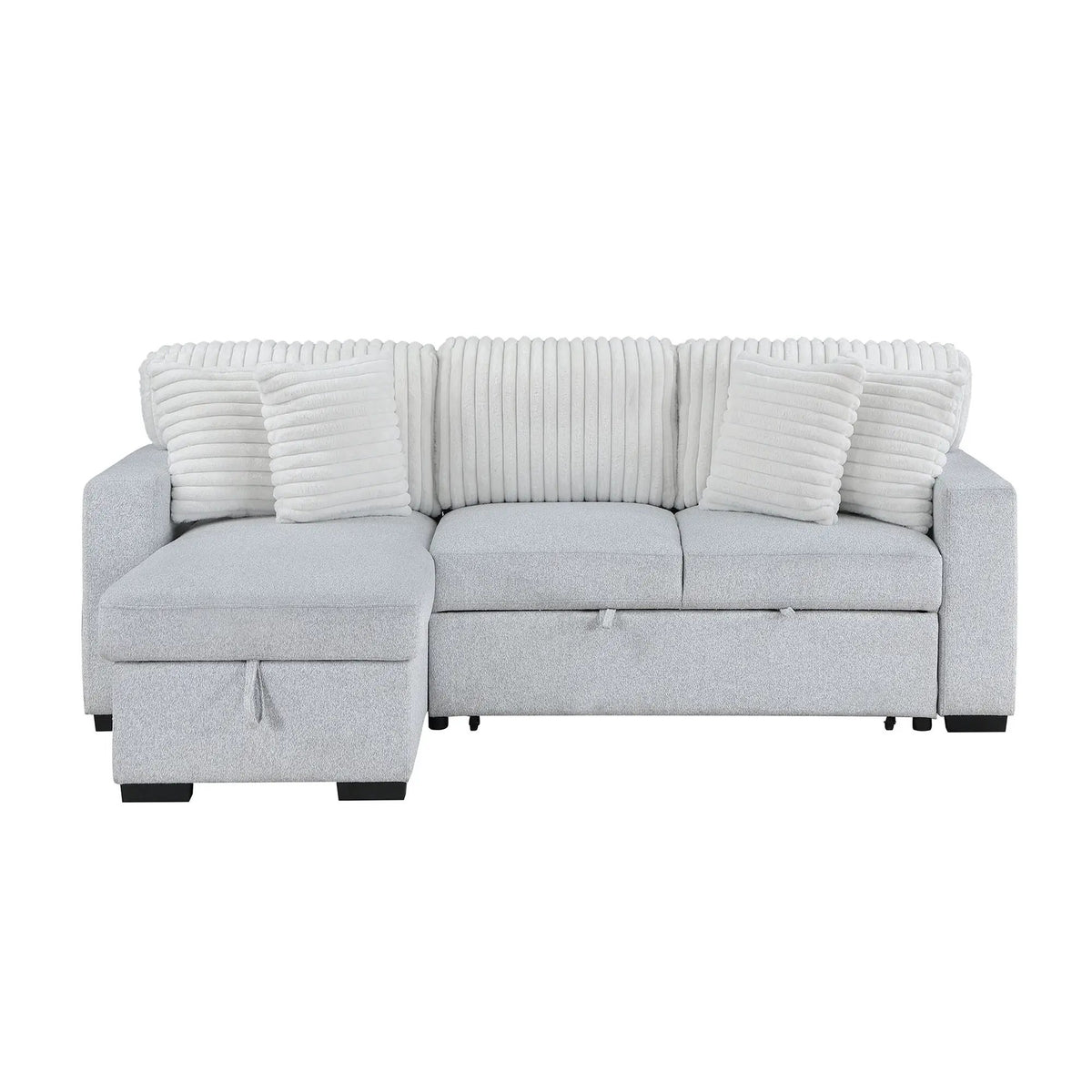 Ford Reversible Pull Out Sofa Bed | Light Gray | Plush Cushioning | Transitional Style