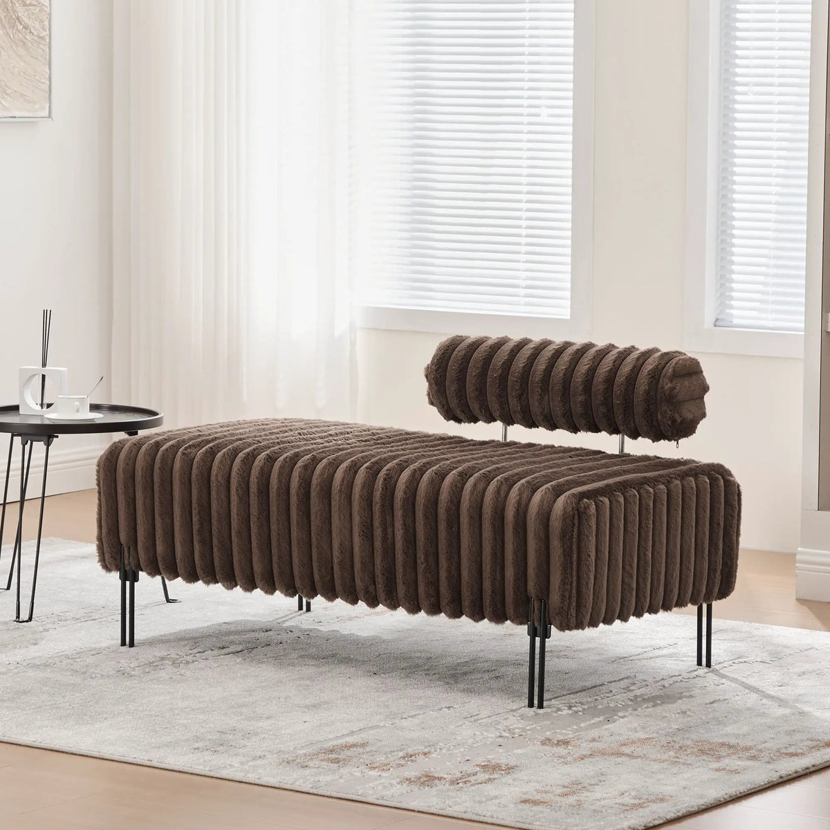 Mini Loveseat | Adjustable Backrest | Soft Upholstery | Sleek Elegant Design