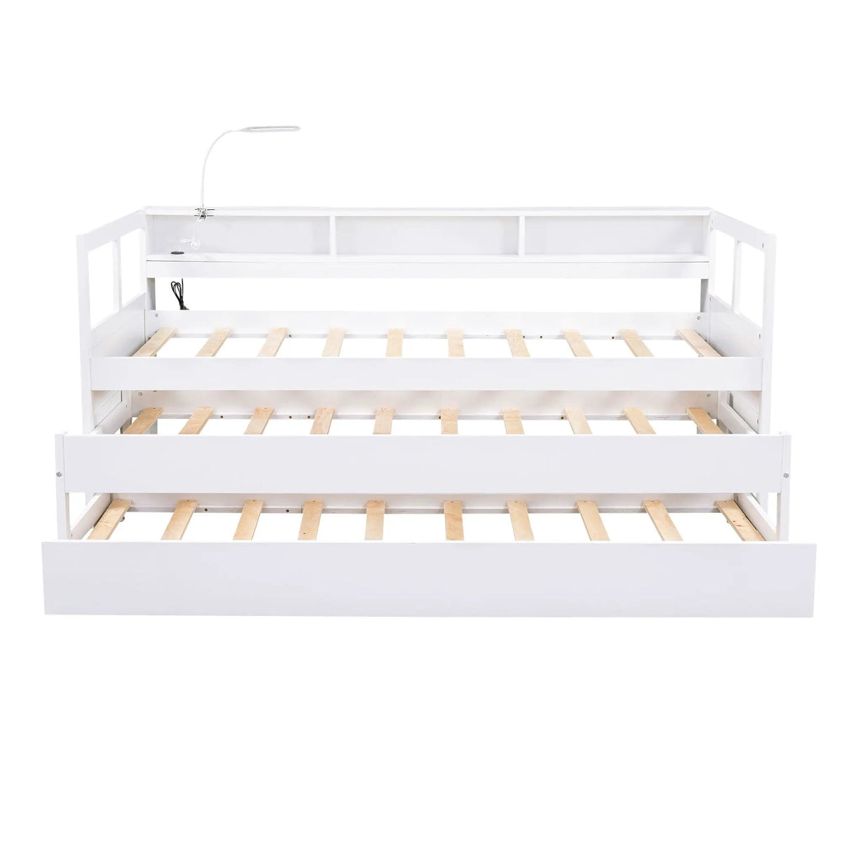 Daybed | 2 Trundles | 3 Storage Cubbies | Solid Wood Frame