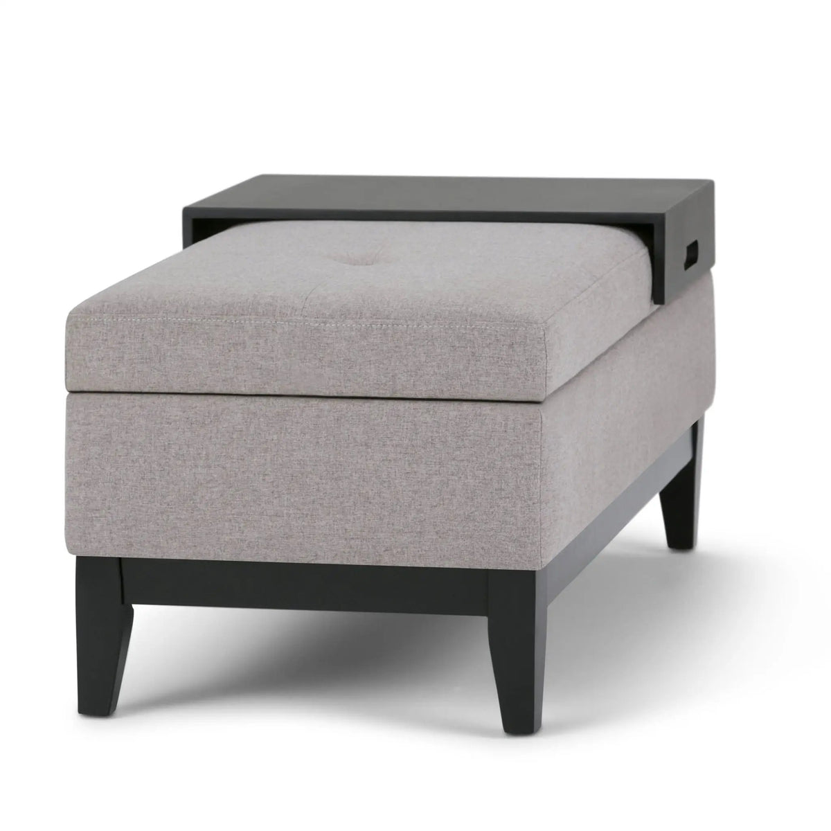 Oregon Contemporary Storage Ottoman Bench | Serving Tray | Lift Open Lid | Child Safety Hinge