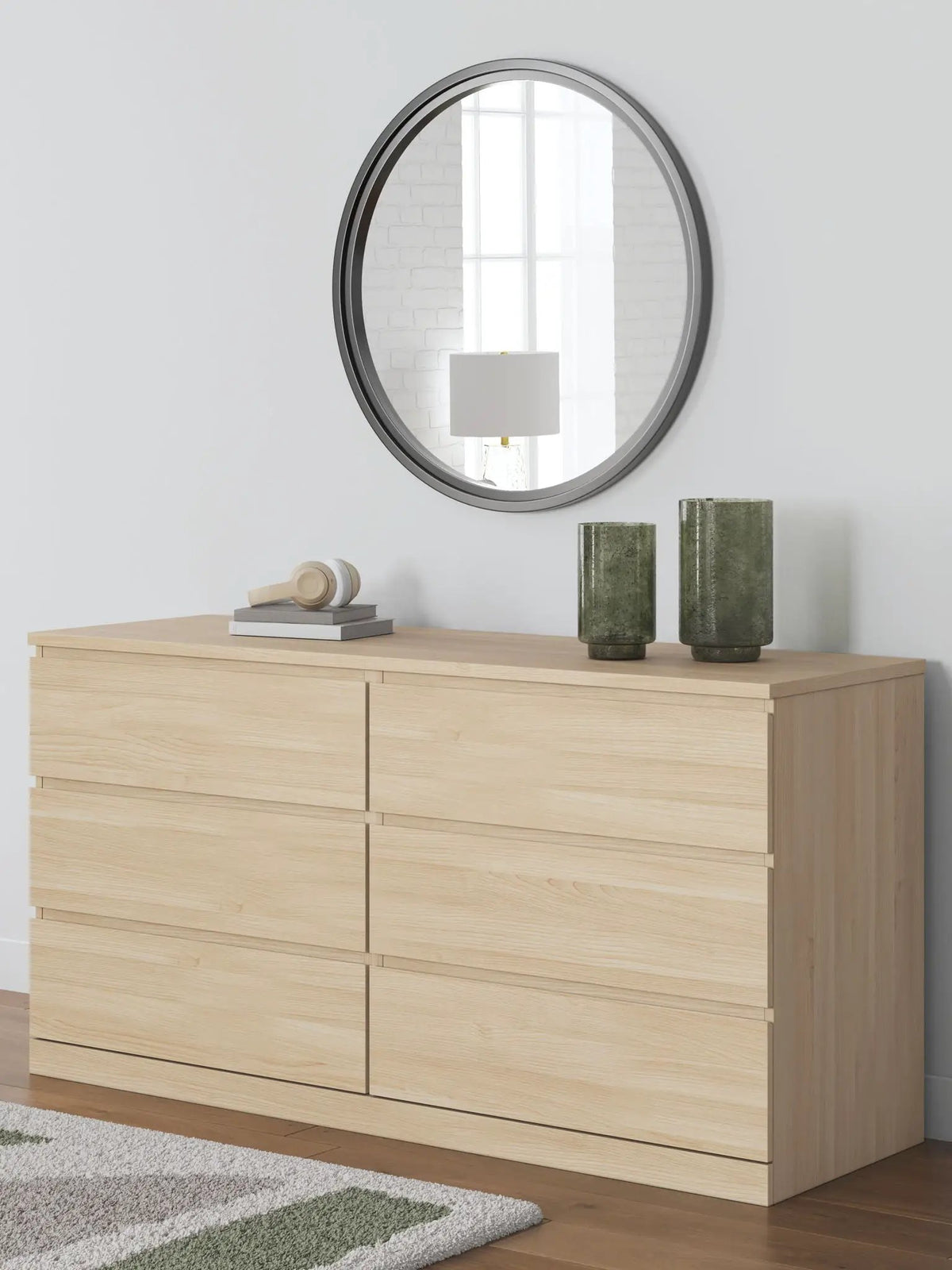 Onita Six Drawer Dresser | 59.76 Inch Width | Minimal Design | Hardware-Less Look
