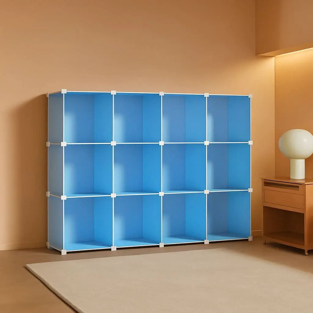 16-Cube Blue Storage Organizer for Home and Office from PriceLows™