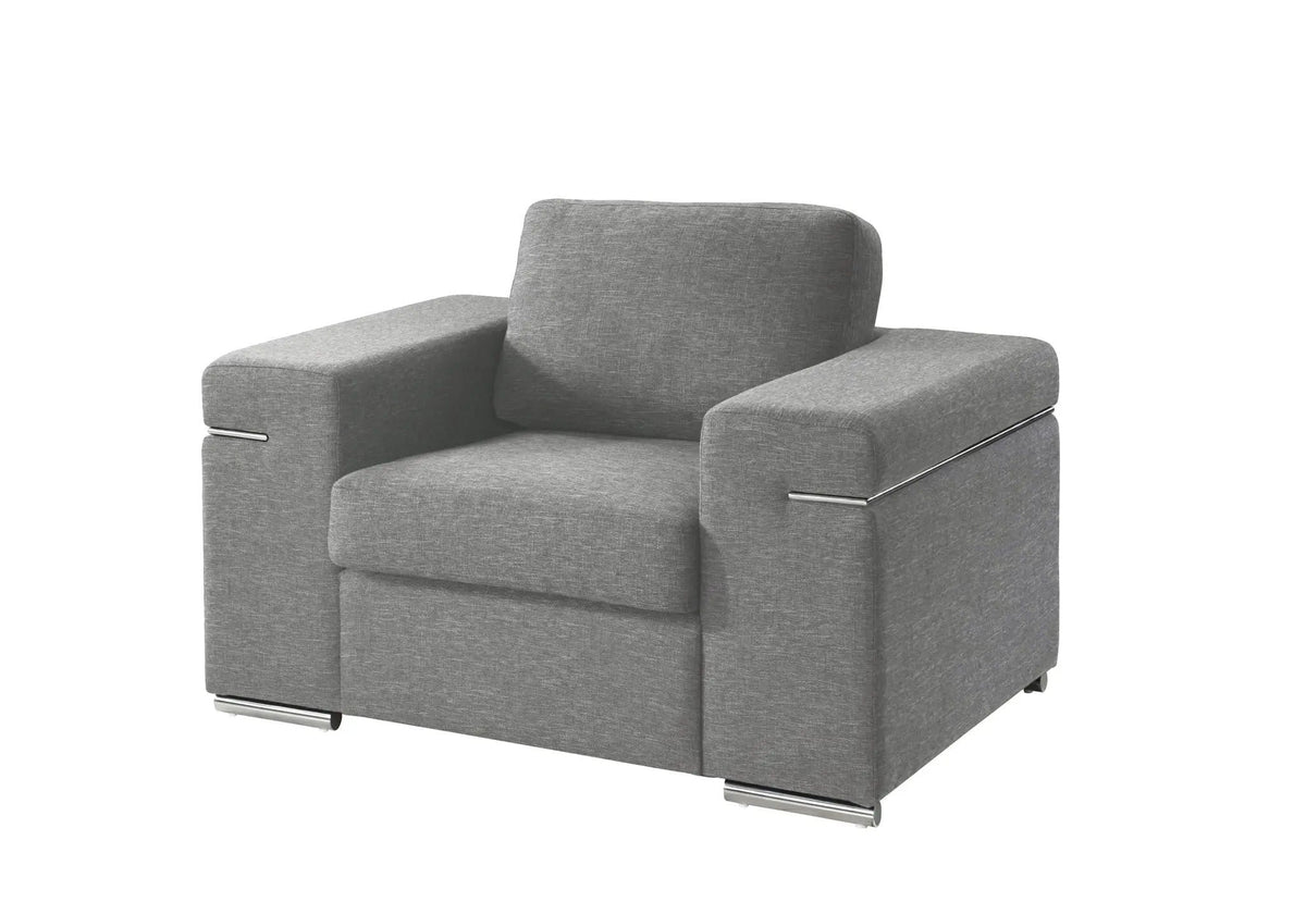 Gianna Fabric Arm Chair | 2 Pieces | Fabric & Metal | Living Room
