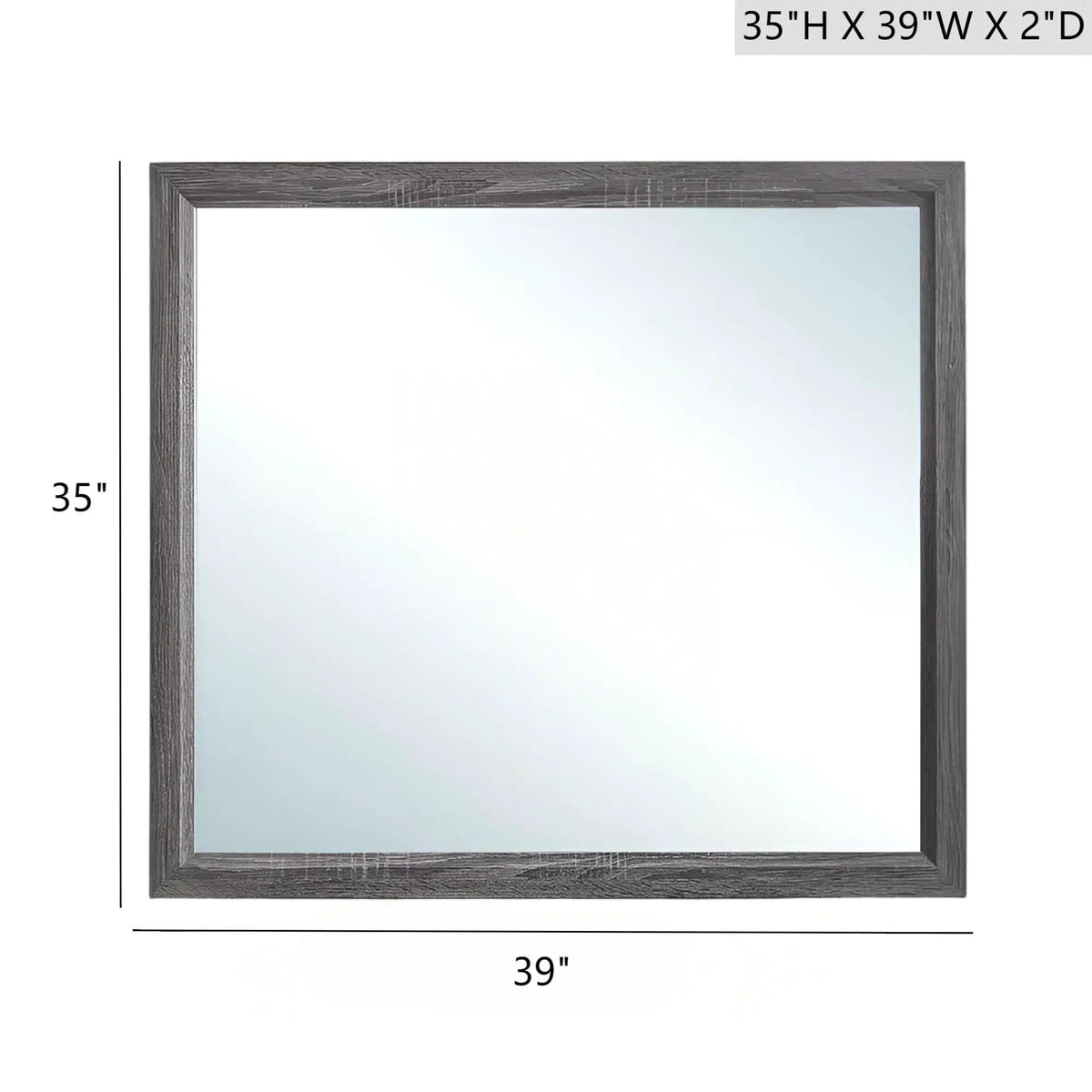 Glasgow Mirror With Minimalist Design And Low Distortion Glass | 2 Pieces | Glass | Home