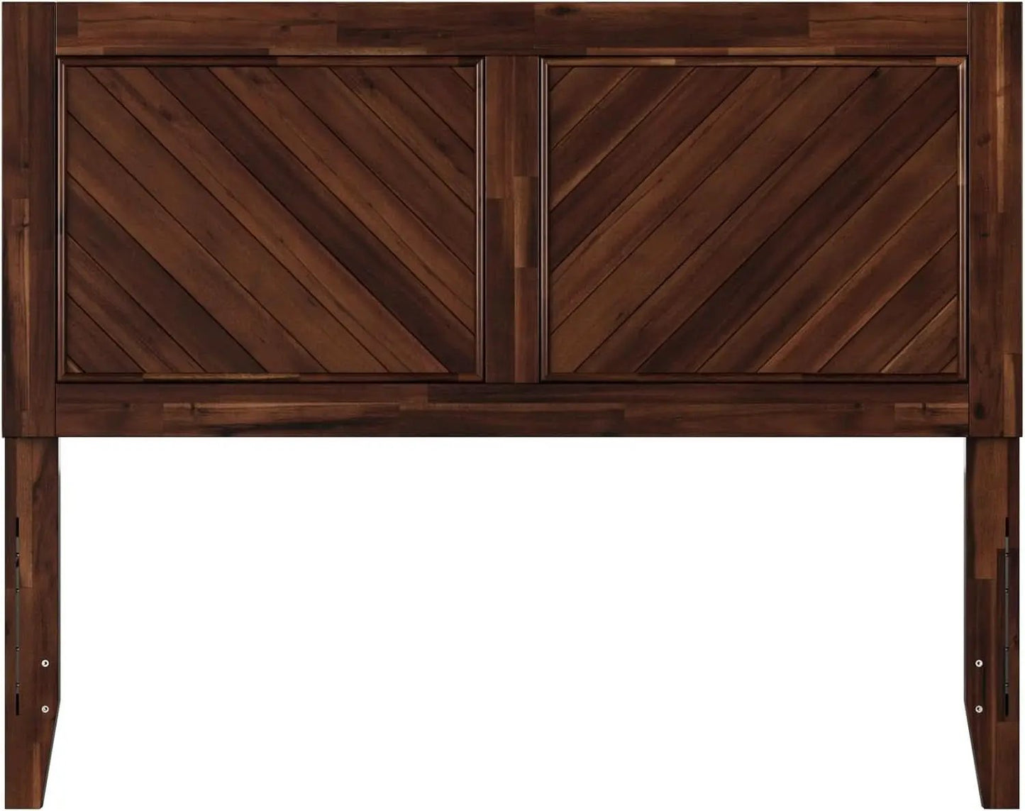 Rustic Solid Wood Headboard With USB Charging Station from PriceLows™