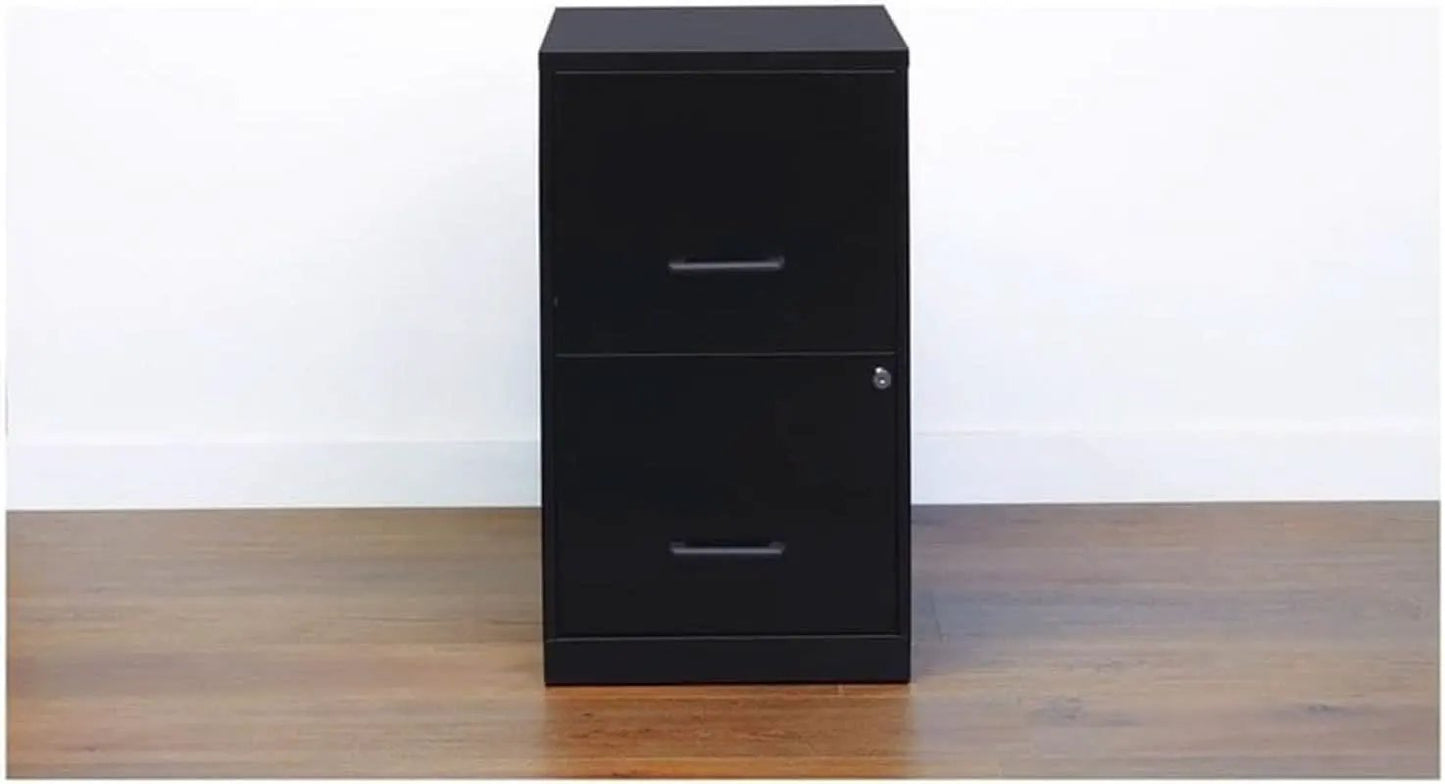Metal 2 Drawer Letter File Cabinet Black Office Storage from PriceLows™