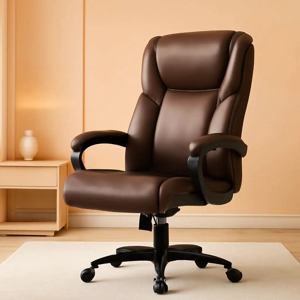 Ergonomic Big And Tall Leather Executive Office Desk Chair from PriceLows™
