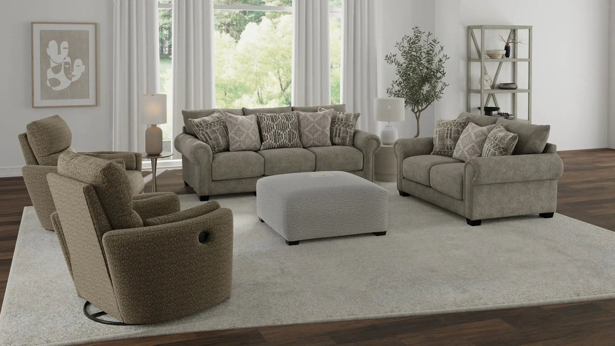 Barrett Sofa | 96 x 42 x 39 in | Stone | Living Room Decor