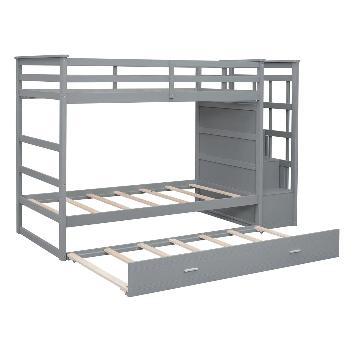 Bunk Bed With Trundle | Storage Staircase | Space Maximizing Design | Durable Construction