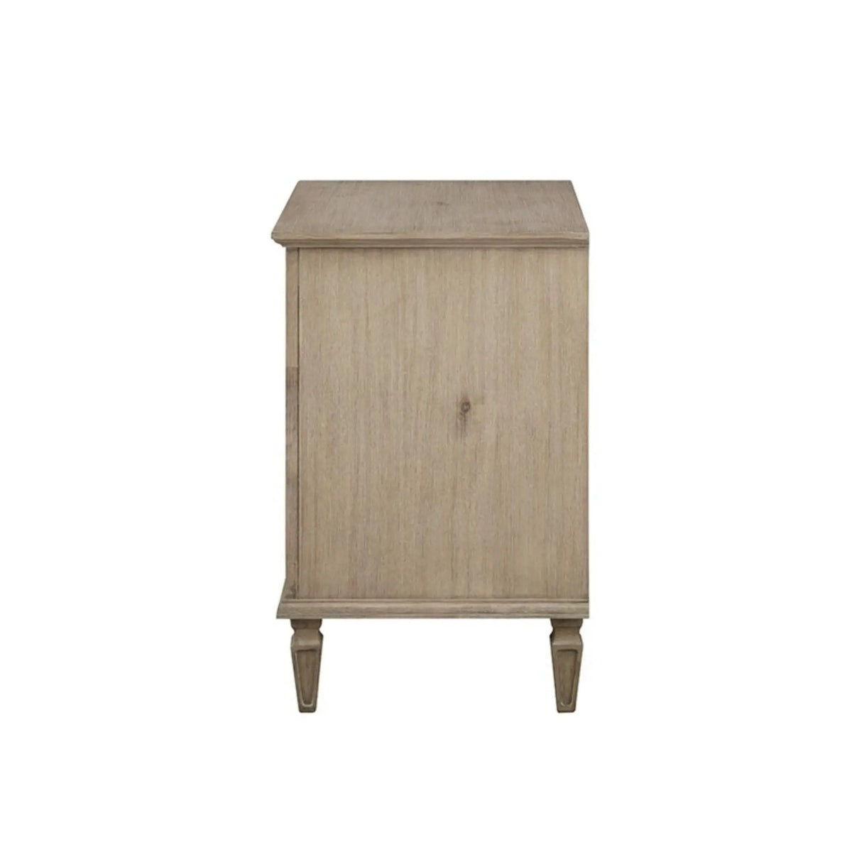 Victoria Nightstand | French-Inspired Design | Wire Brush Finish | 1 Drawer And Open Shelf