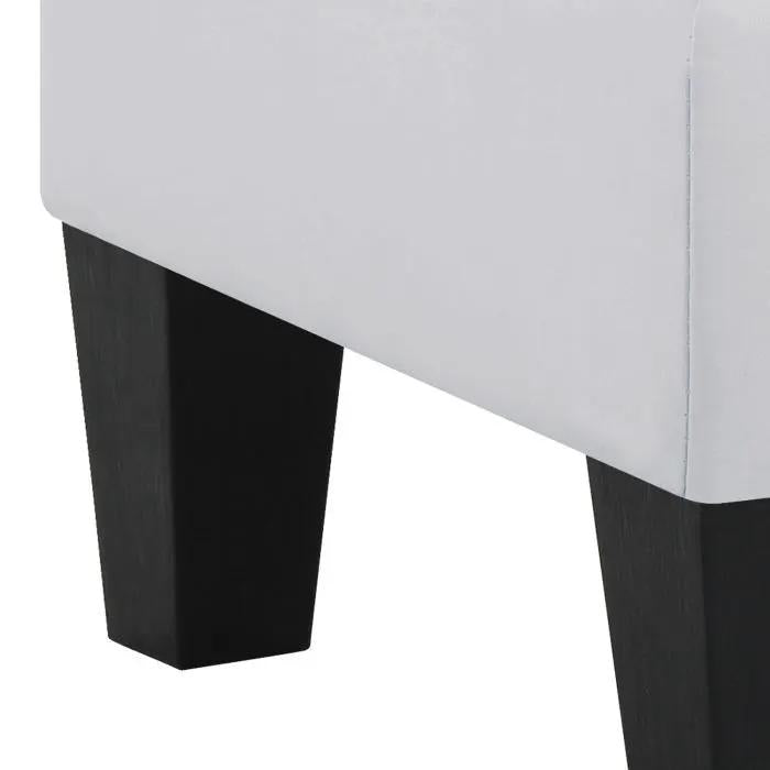 Tufted Ottoman | Compact Two Seater | White Finish | 23 In