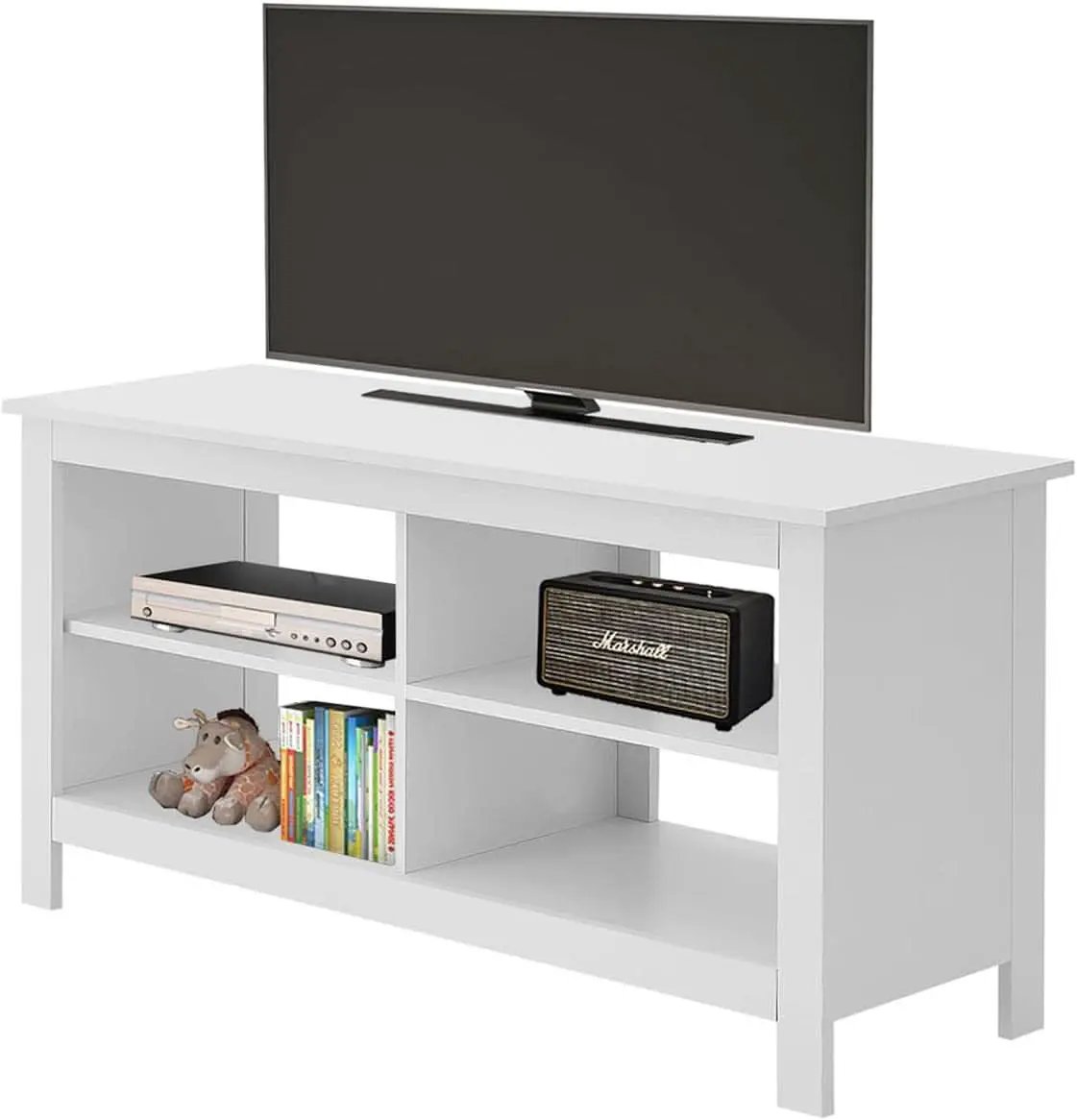 43 Inch White Mid Century Modern TV Stand For 50 Inch TVs from PriceLows™