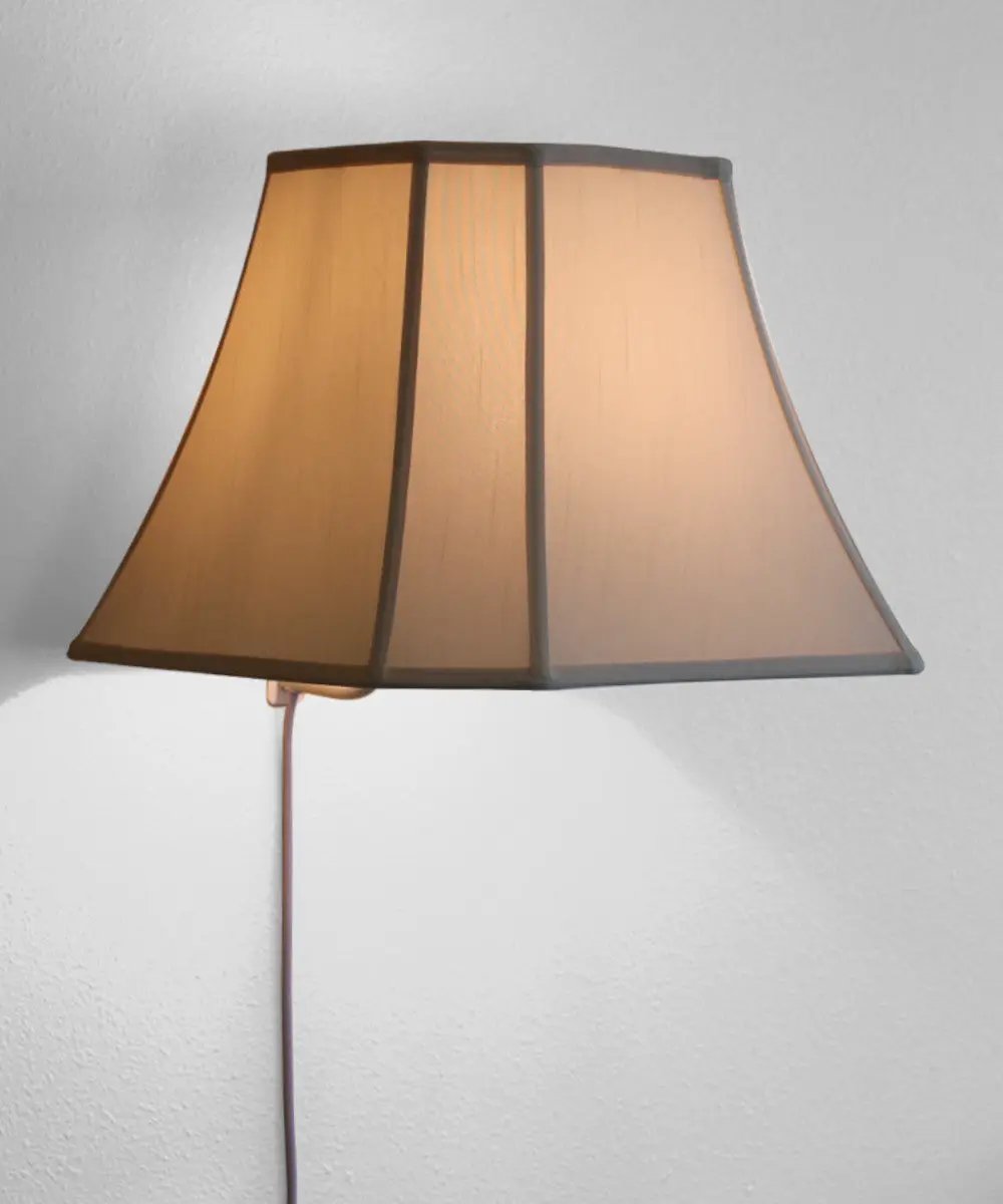 Floating Wall Light | 16 Inch Wide | Plug In | Eggshell Shade