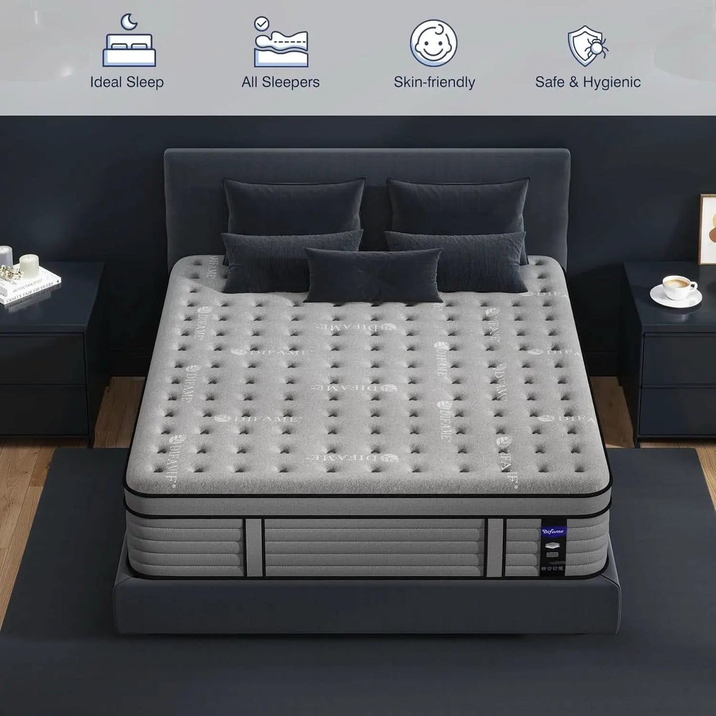 Cooling Gel King Size Premium Hybrid Mattress MemoryFoam from PriceLows™