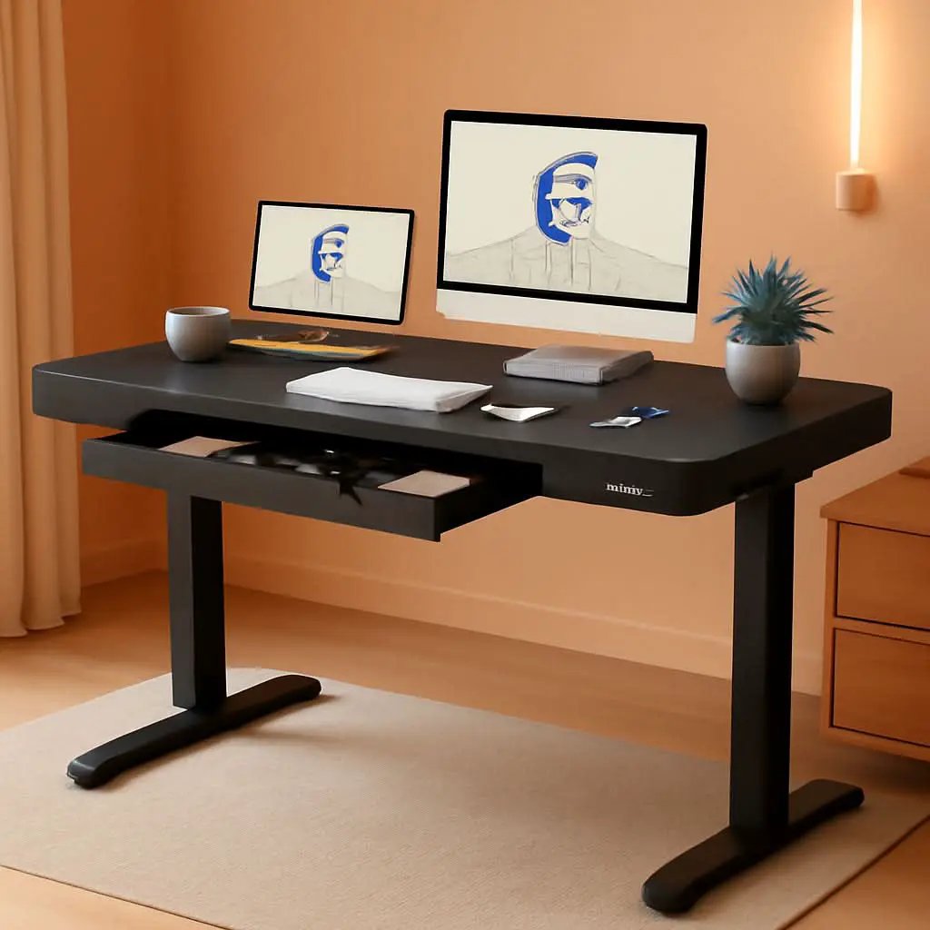 Electric Standing Desk With USB Ports And Drawer Storage from PriceLows™