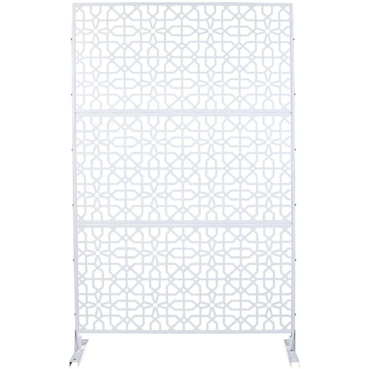 Metal Freestanding Privacy Screen | Rust Resistant Panel | Indoor Outdoor