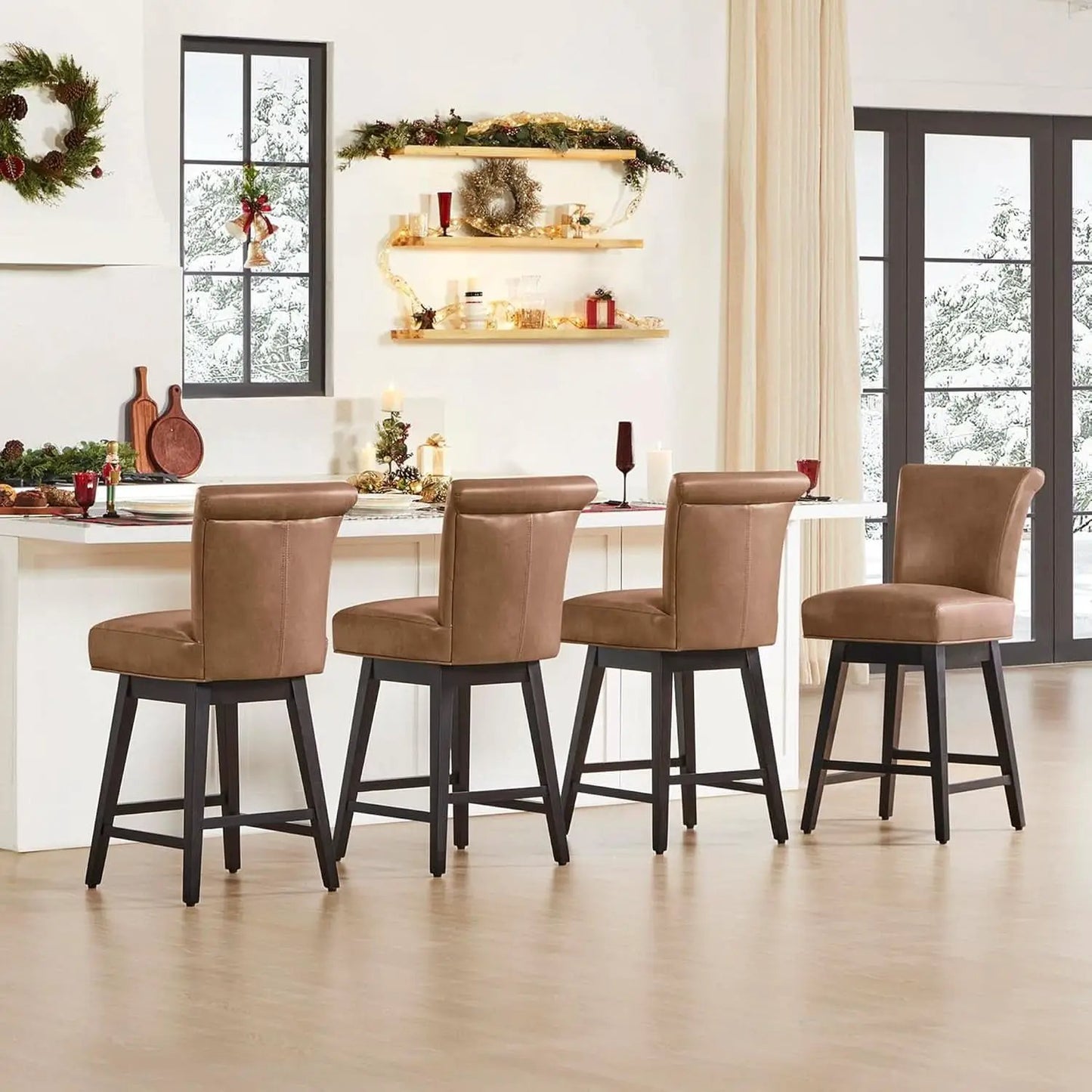 26 Inch Counter Height Swivel Bar Stools Set from PriceLows™
