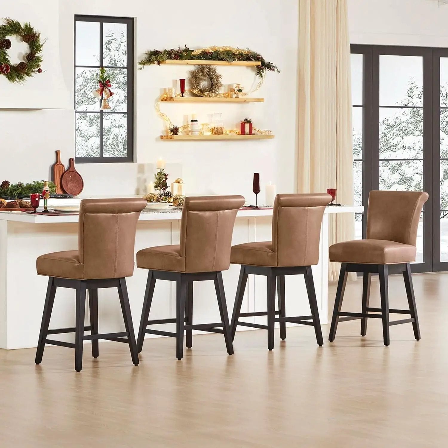 26 Inch Counter Height Swivel Bar Stools Set from PriceLows™