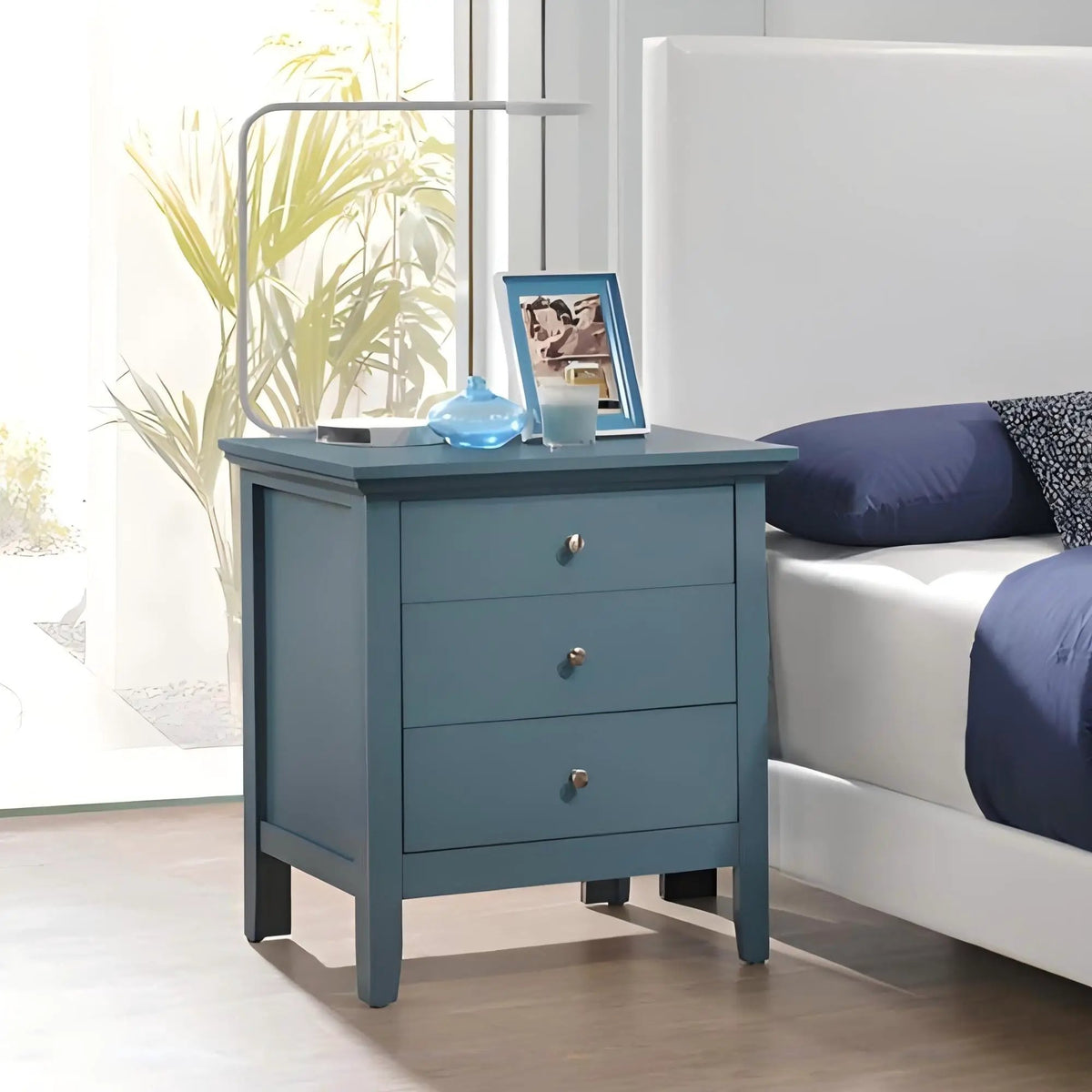 3 Drawer Nightstand | Real Wood Veneer | Dovetail Joints | Fully Assembled