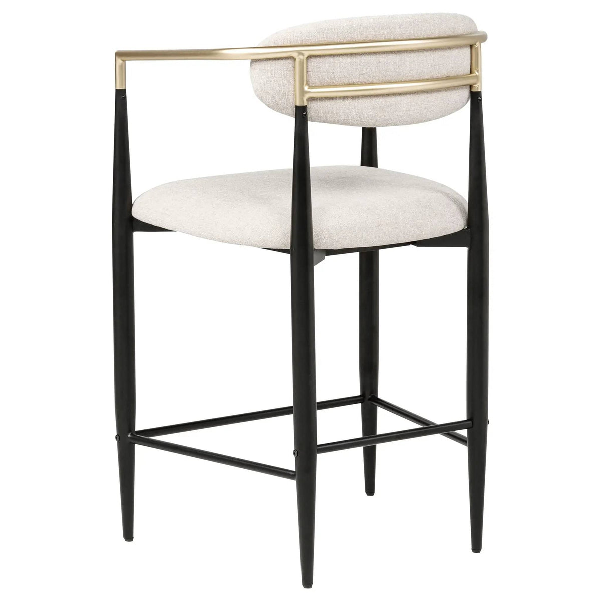 Tina Fabric Upholstered Counter Chair Beige (Set of 2) Counter Height (24"-27") | 22 x 20.75 x 37.25 in | Linen & Fabric | Home