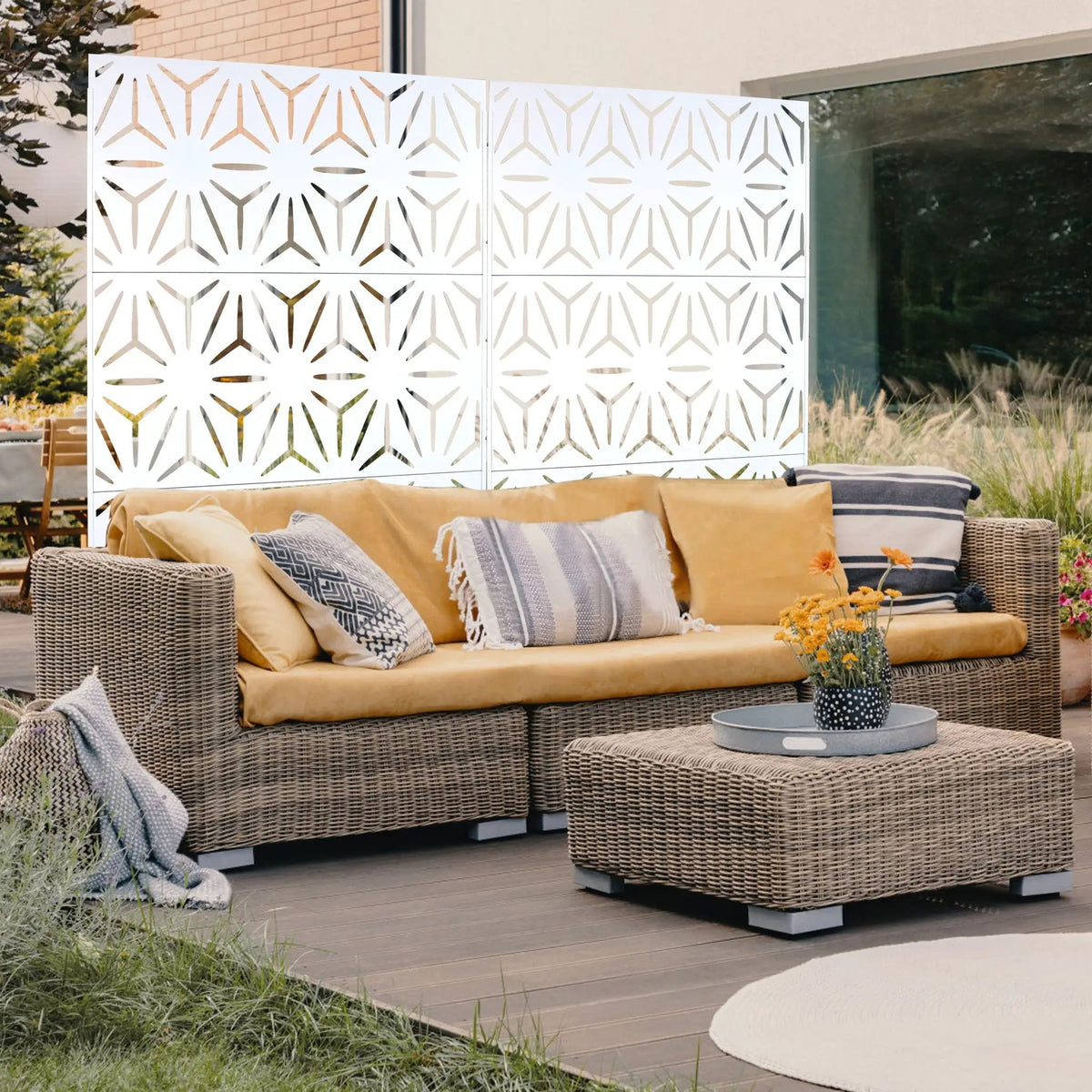 Metal Privacy Screen | Rust Resistant | Freestanding Panels