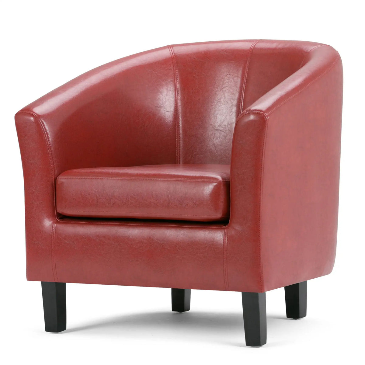Austin Transitional Tub Chair | Curved Back | Top Stitching Detail | Kiln-Dried Wood Frame