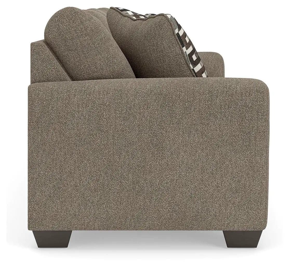 Triston-Peaks Queen Sofa Sleeper | 90 x 38 x 38 in | Steel & Wood | Suede