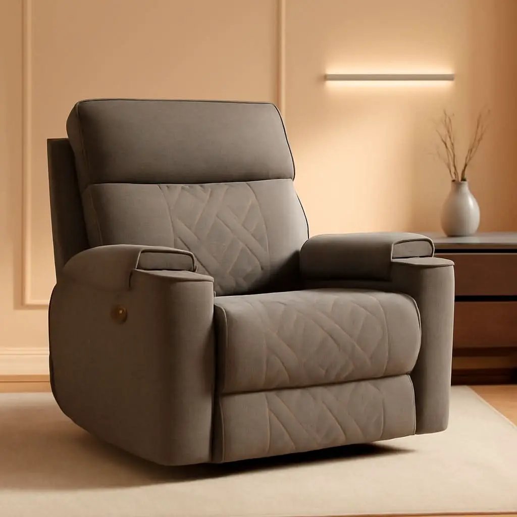 Electric Recliner Chair With USB Charging And Cup Holders from PriceLows™