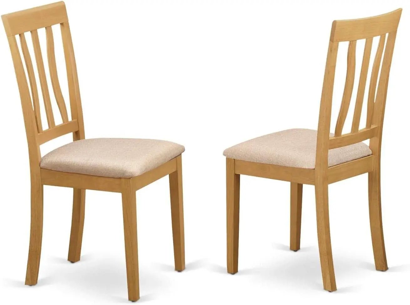 OXAN5OAKCProductLine Oak Kitchen Table Set For4 LinenChairs from PriceLows™